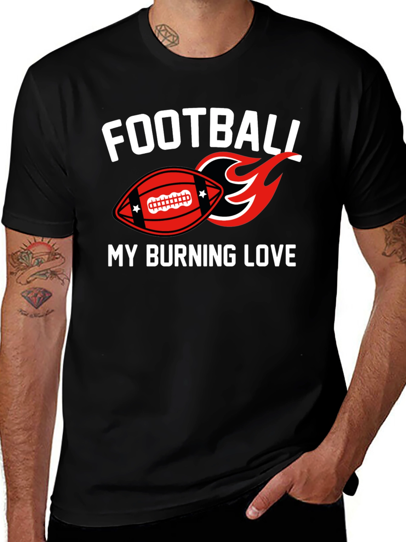 Football My Burning Love Graphic T-Shirt