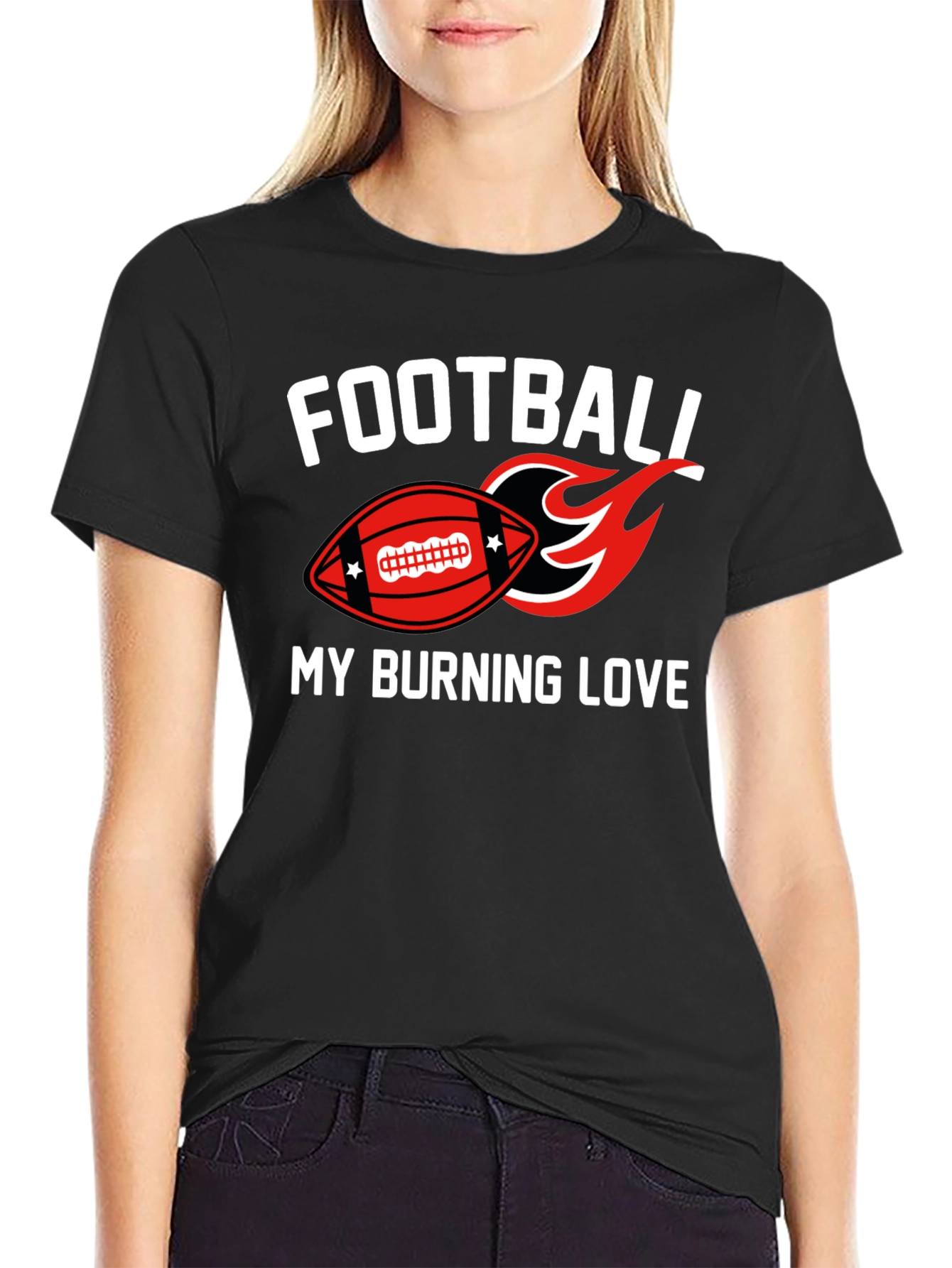 Football My Burning Love Graphic T-Shirt
