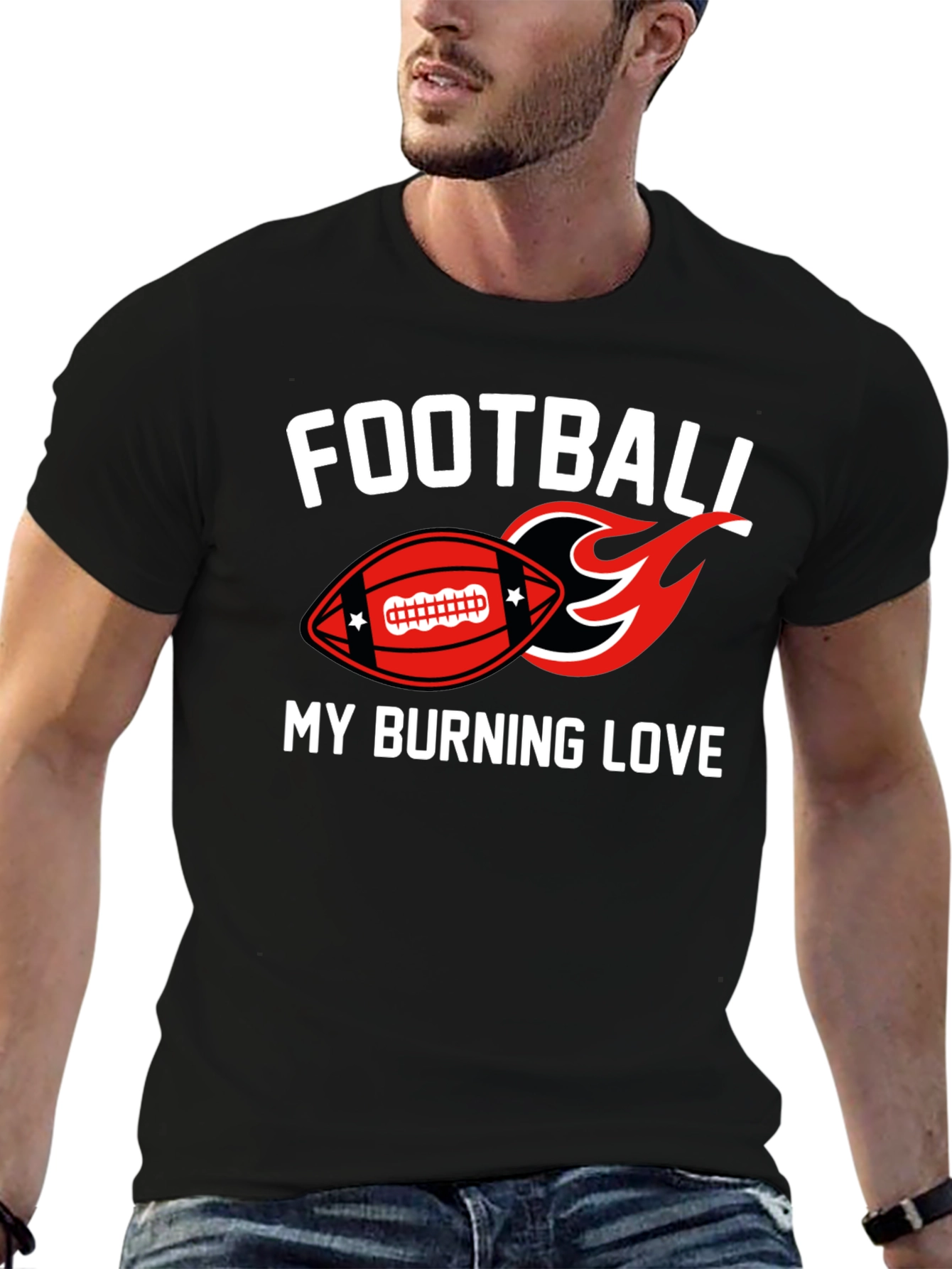 Football My Burning Love Graphic T-Shirt