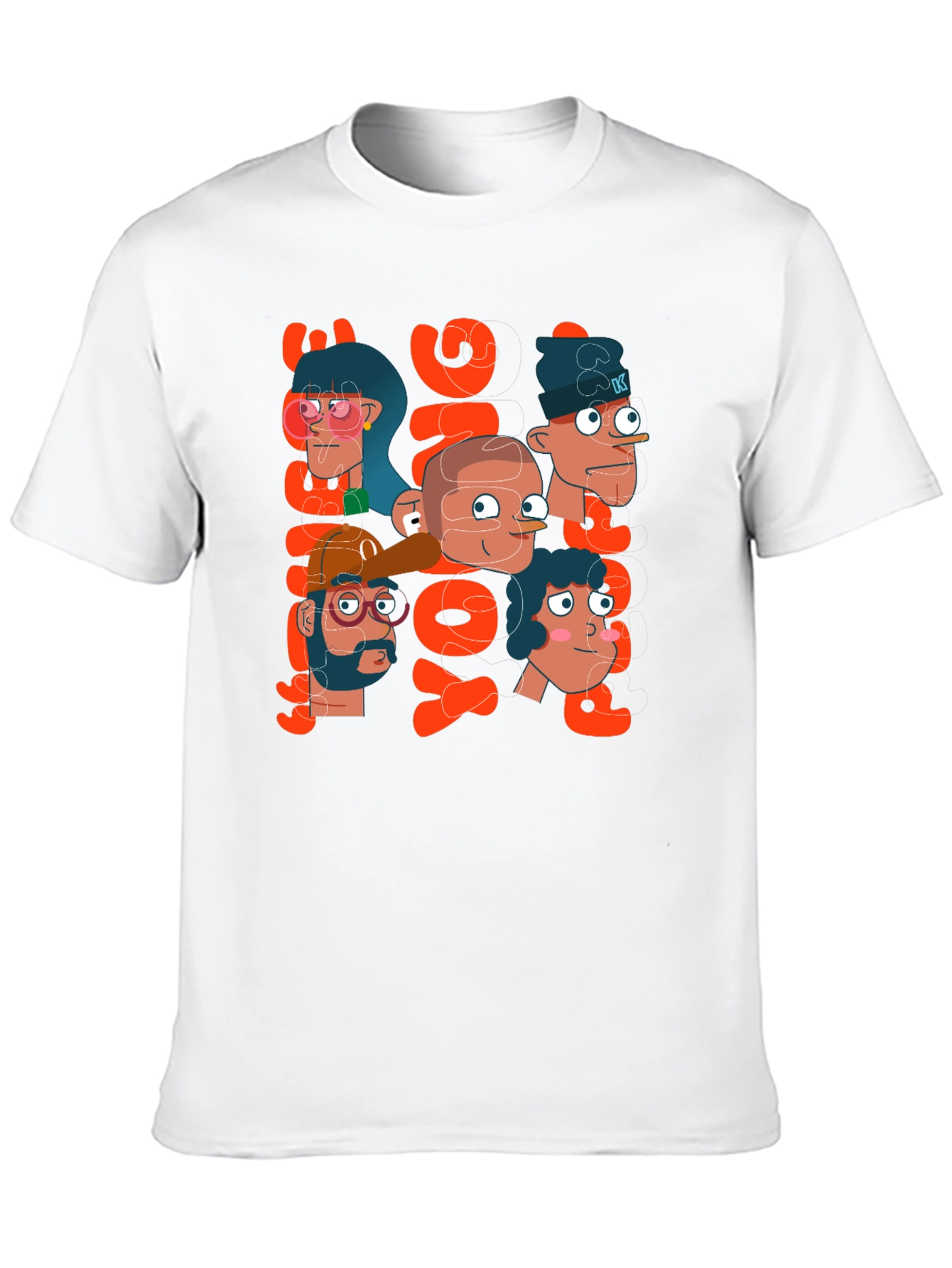 Cartoon Character Graphic Print Mens T-Shirt