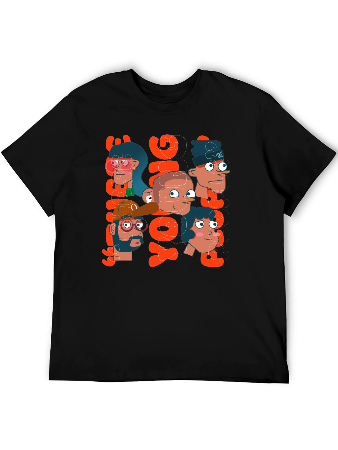 Cartoon Character Graphic Print Mens T-Shirt