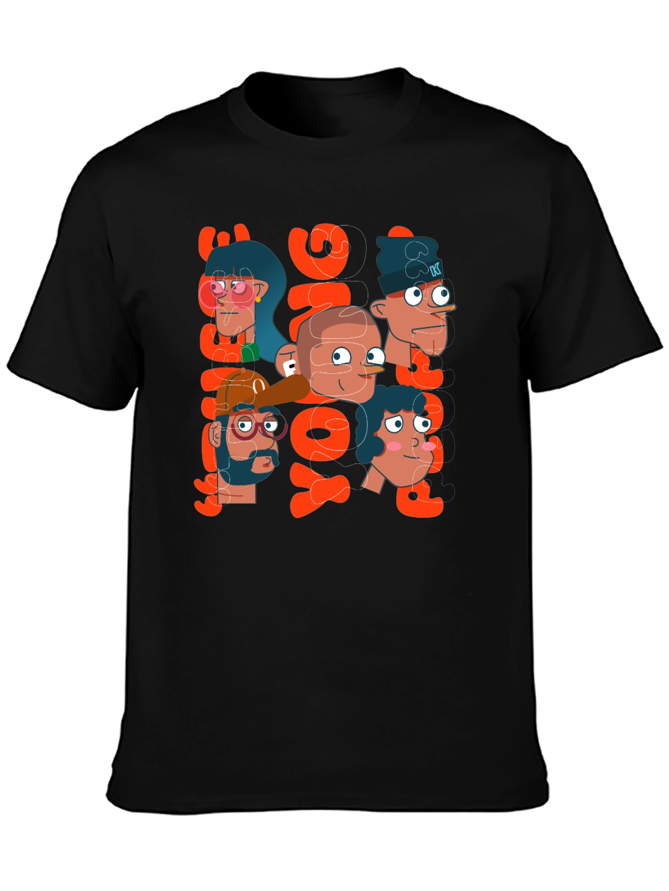 Cartoon Character Graphic Print Mens T-Shirt
