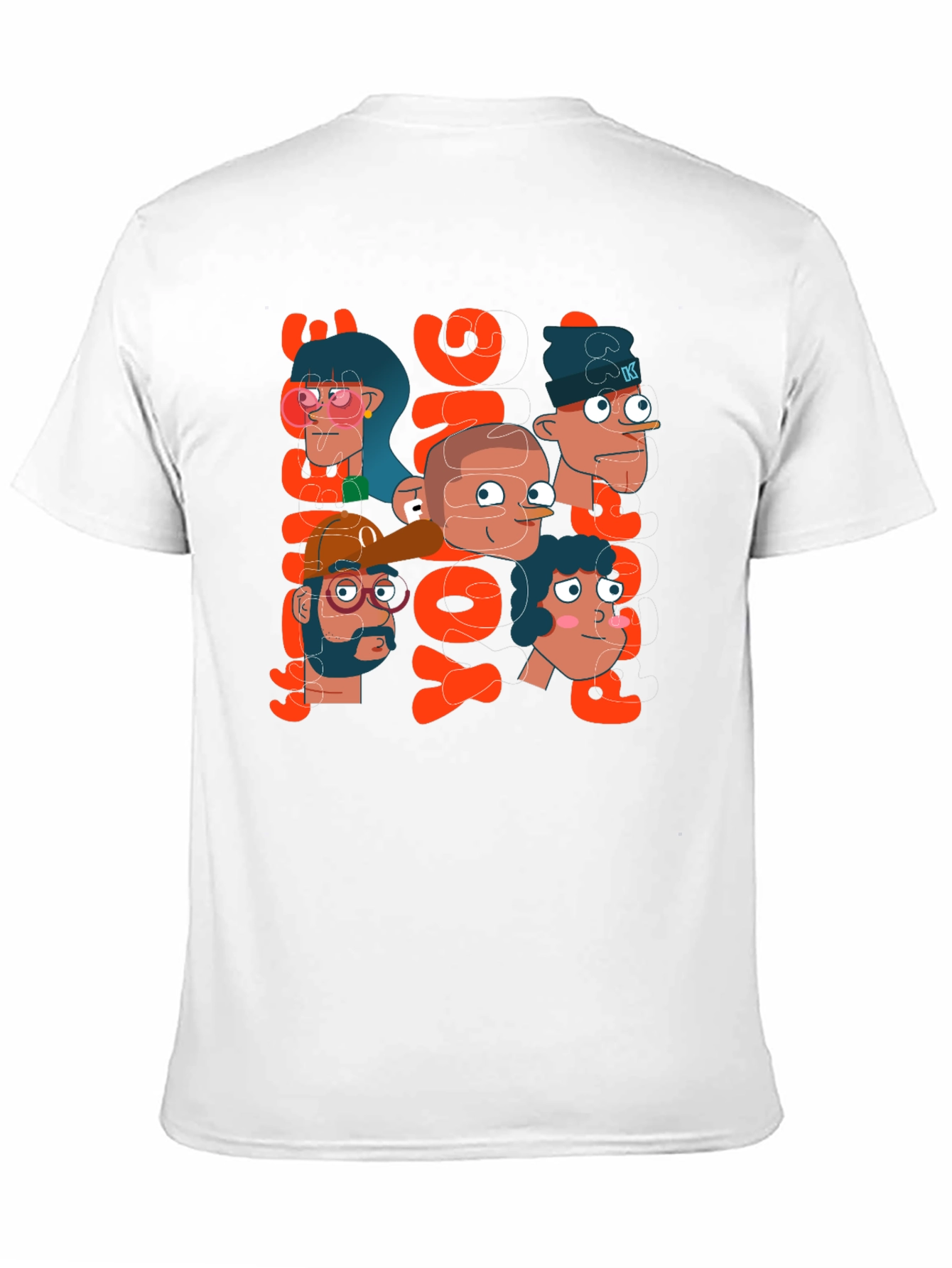 Cartoon Character Graphic Print Mens T-Shirt