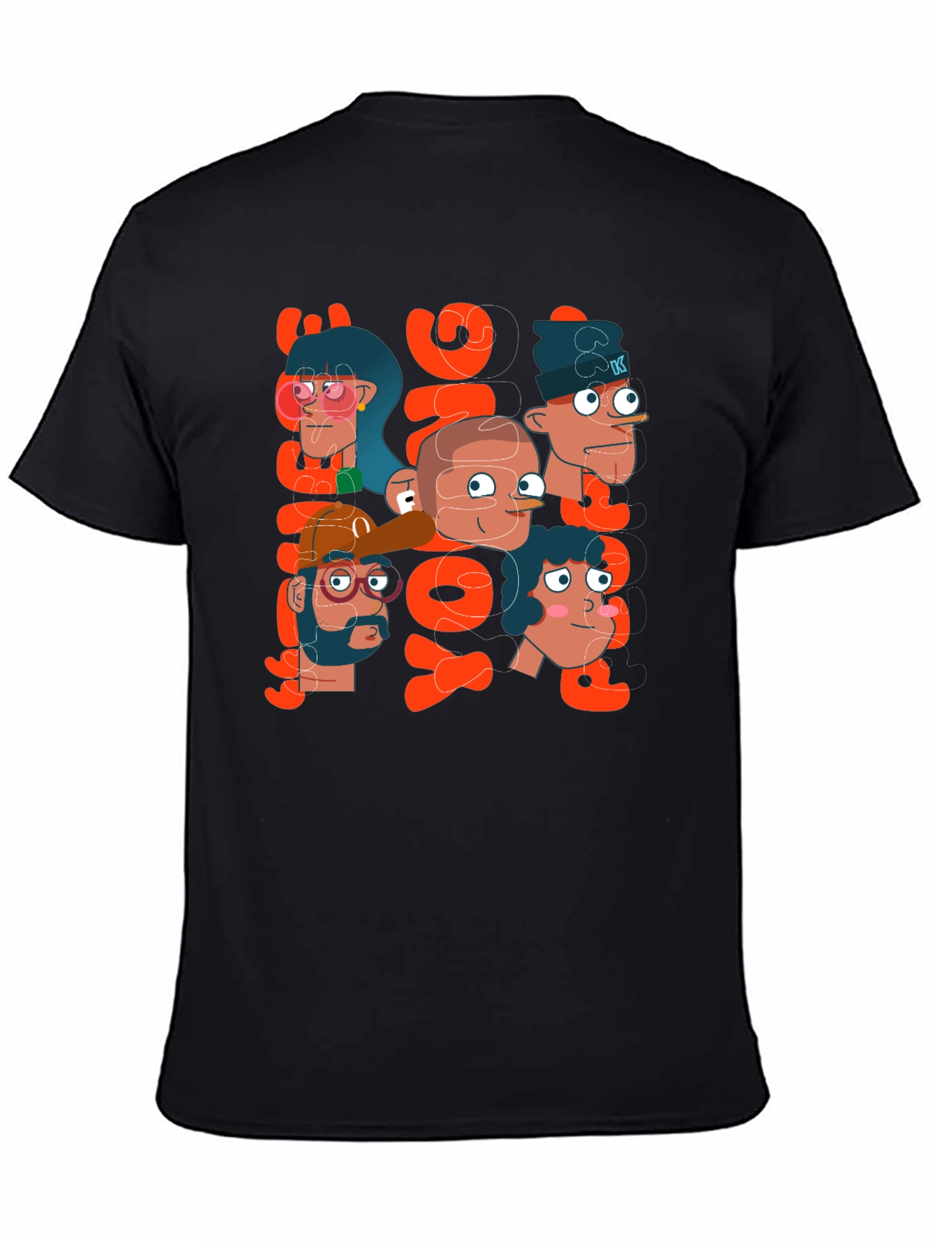 Cartoon Character Graphic Print Mens T-Shirt