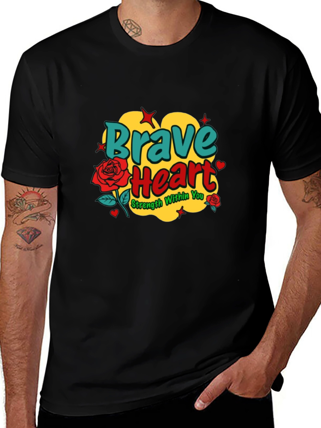 Brave Heart Graphic Tee - Strength Within You