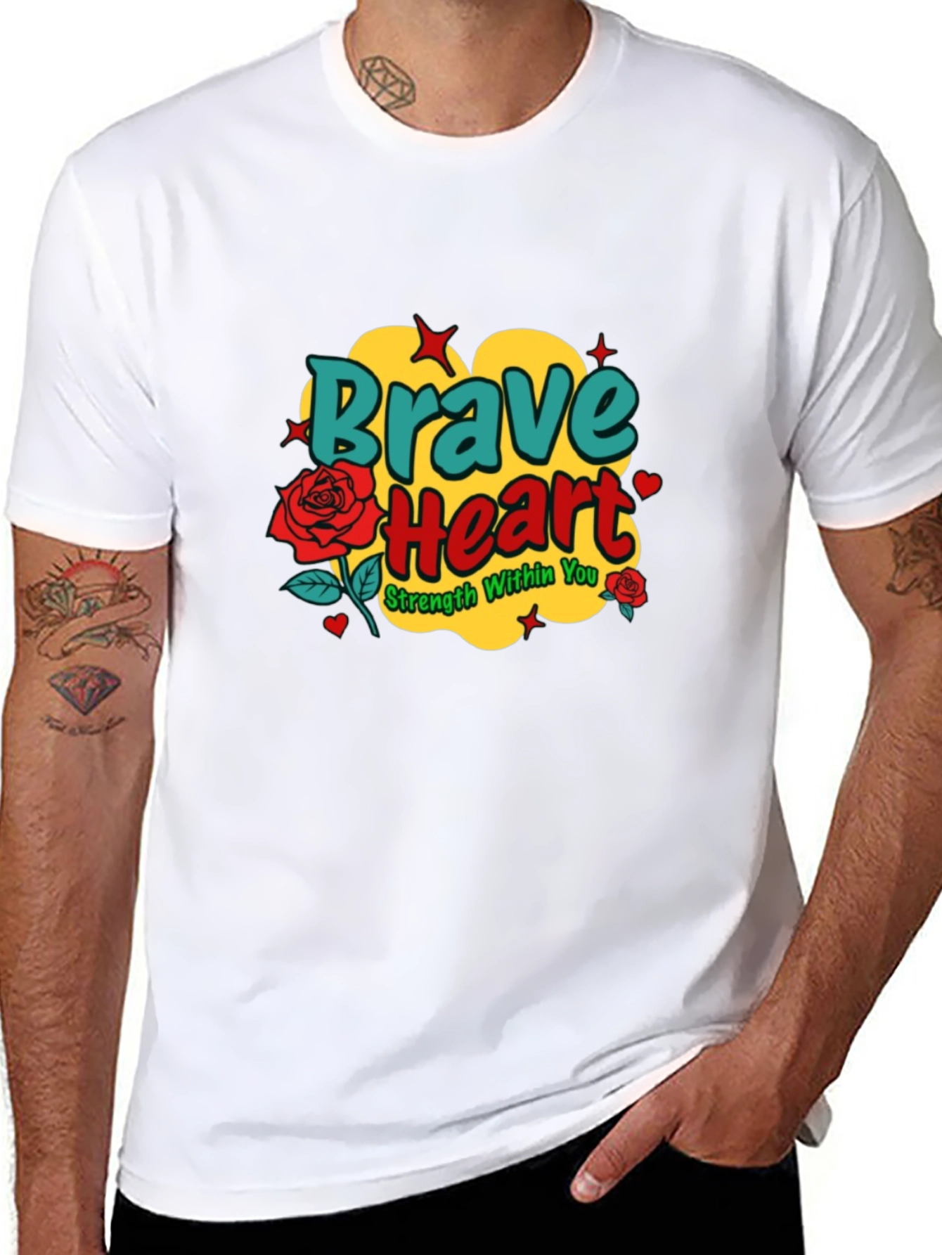 Brave Heart Graphic Tee - Strength Within You