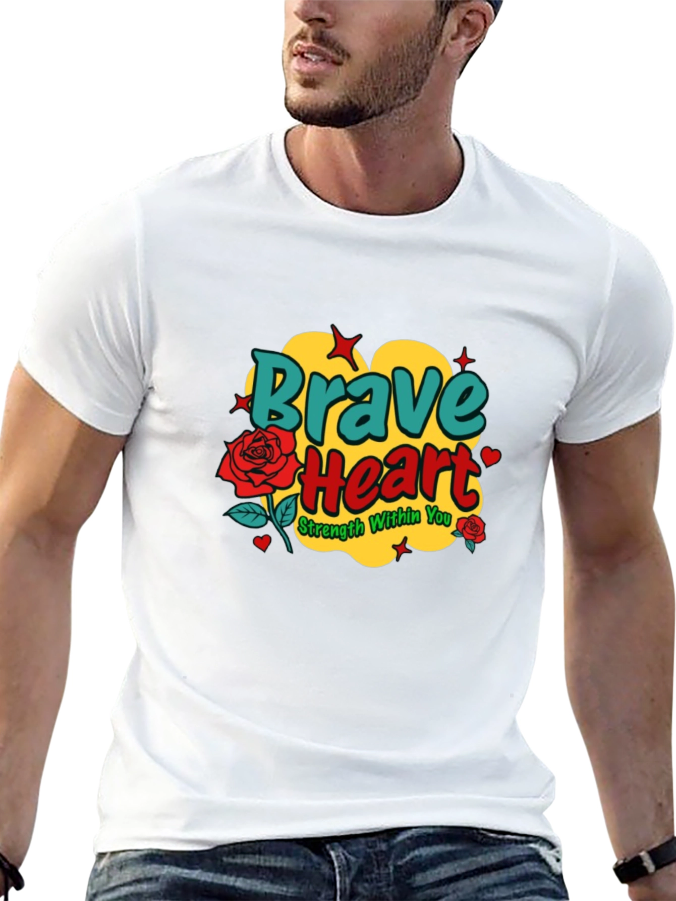 Brave Heart Graphic Tee - Strength Within You