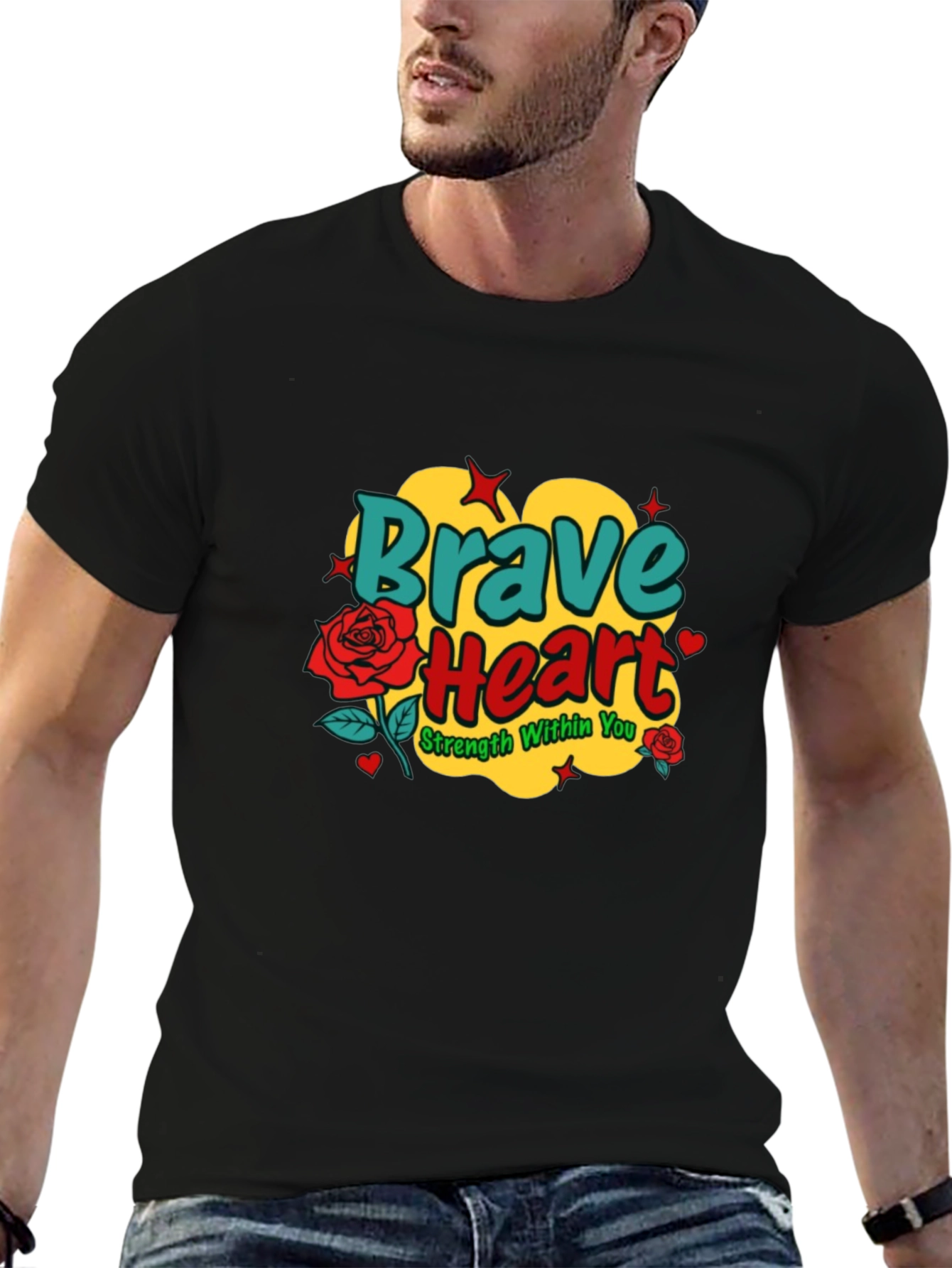 Brave Heart Graphic Tee - Strength Within You