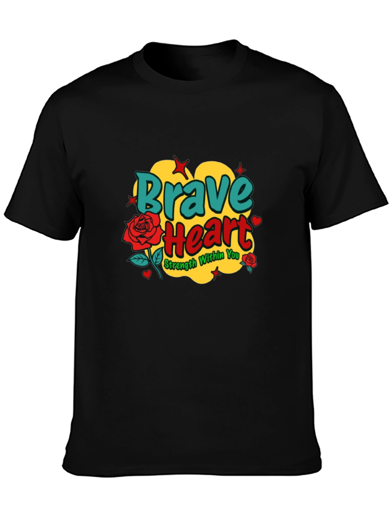 Brave Heart Graphic Tee - Strength Within You