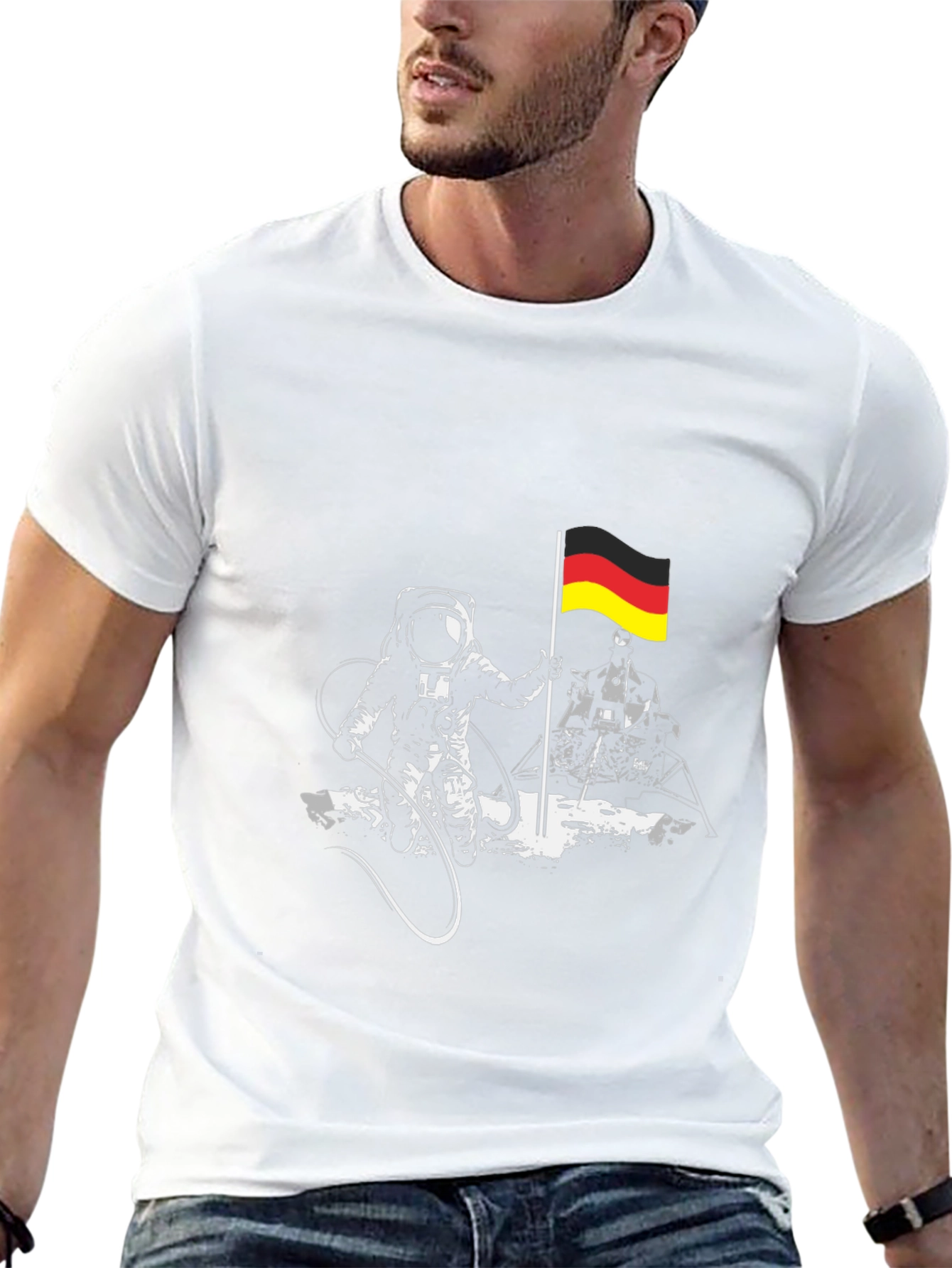 Astronaut Germany Flag Graphic Tee