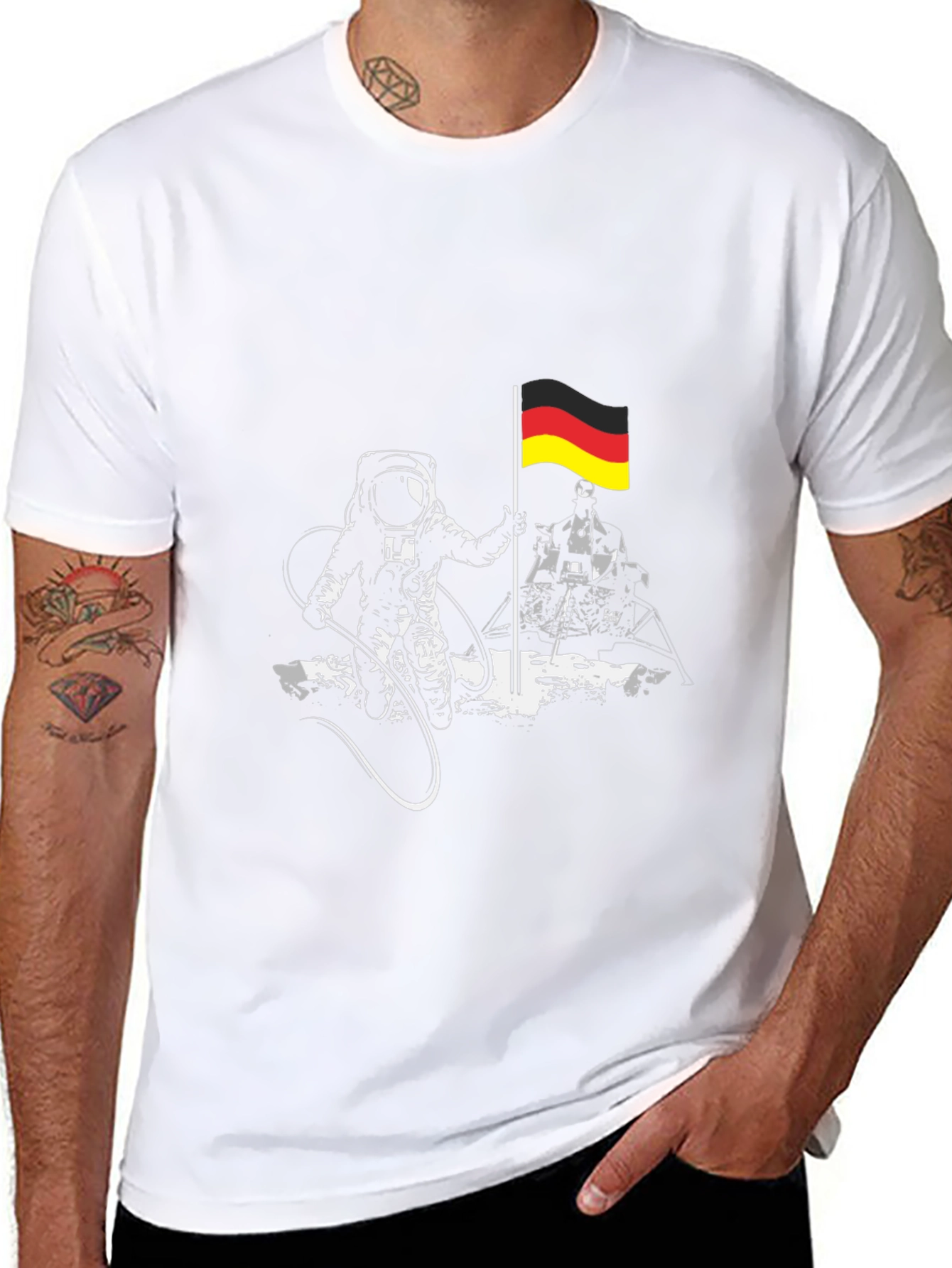 Astronaut Germany Flag Graphic Tee