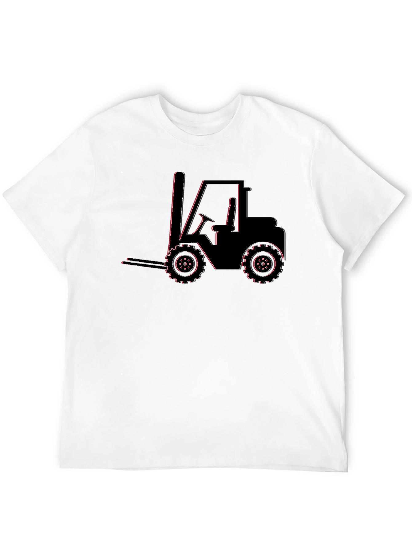 Forklift Graphic Tee - Black Cotton Blend