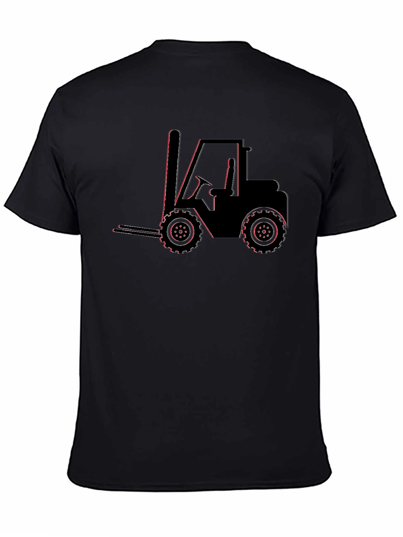 Forklift Graphic Tee - Black Cotton Blend