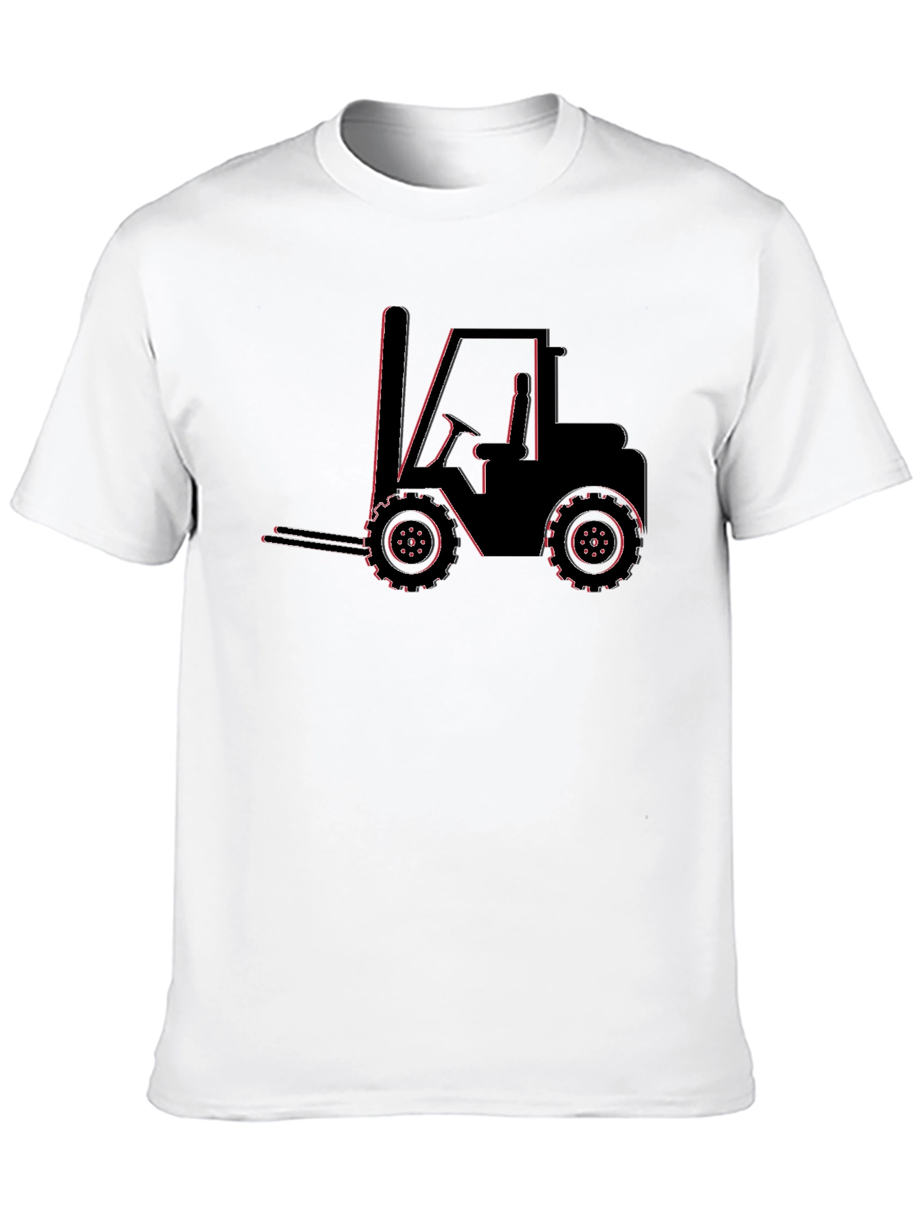 Forklift Graphic Tee - Black Cotton Blend