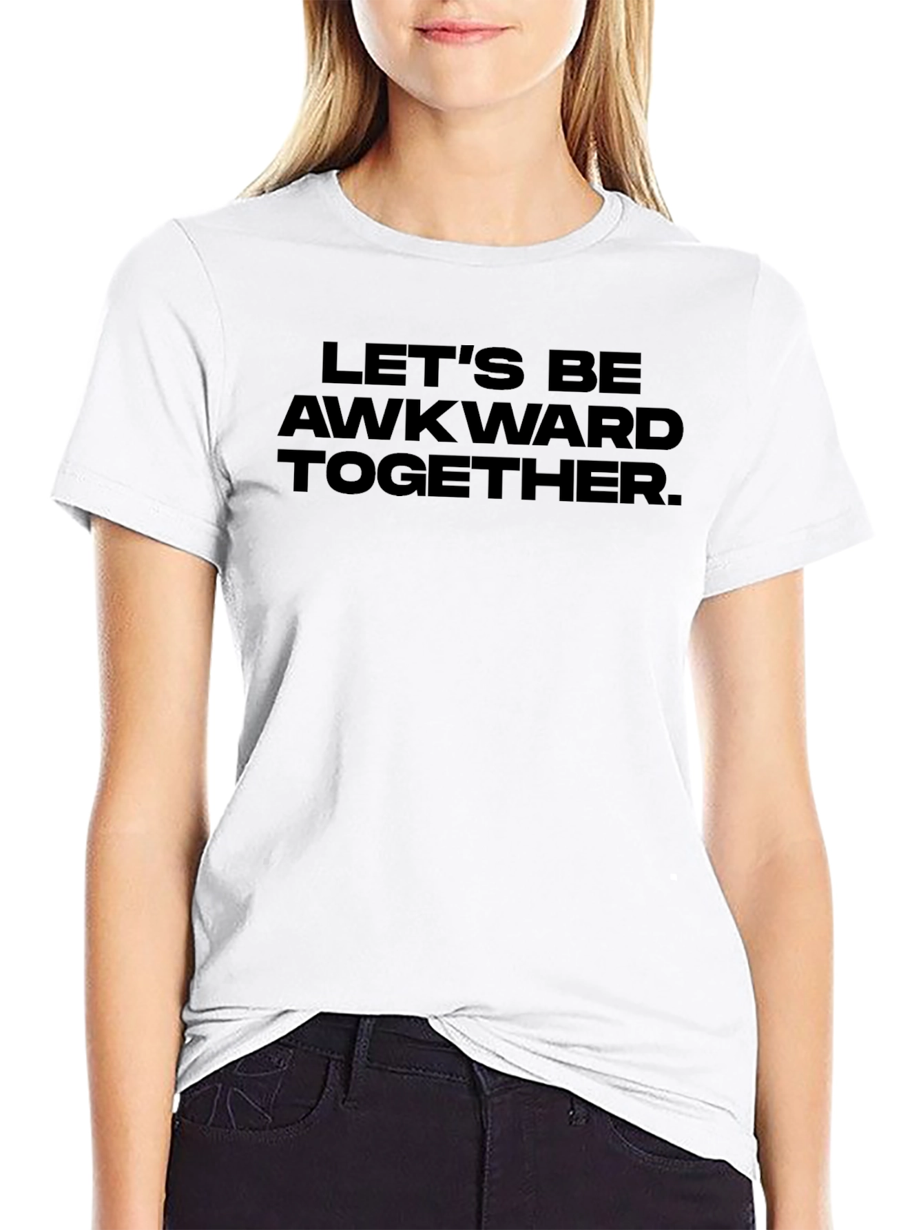 Awkward Together Black Graphic Tee Shirt