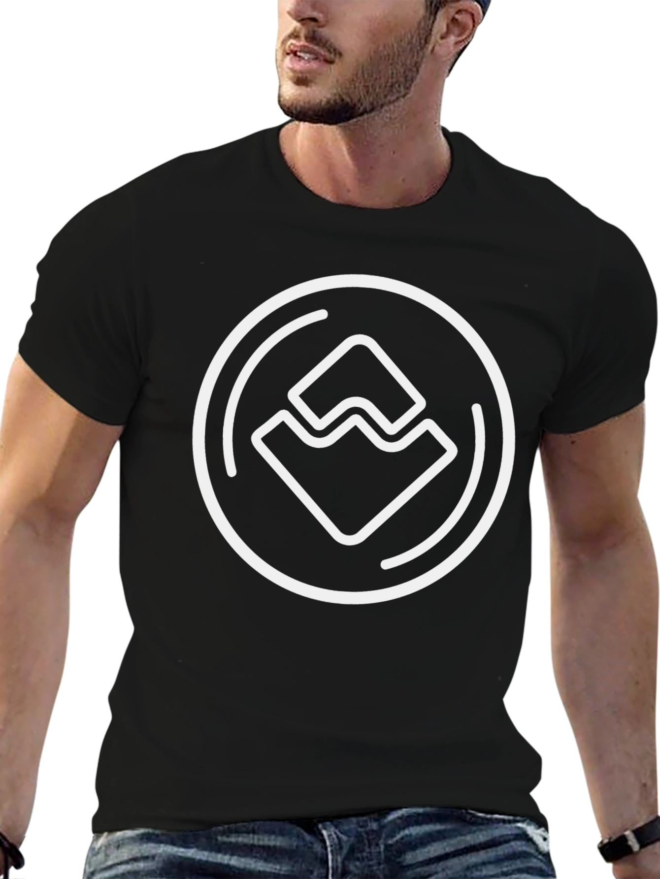 Abstract Graphic Tee - Modern Design Soft Cotton Blend