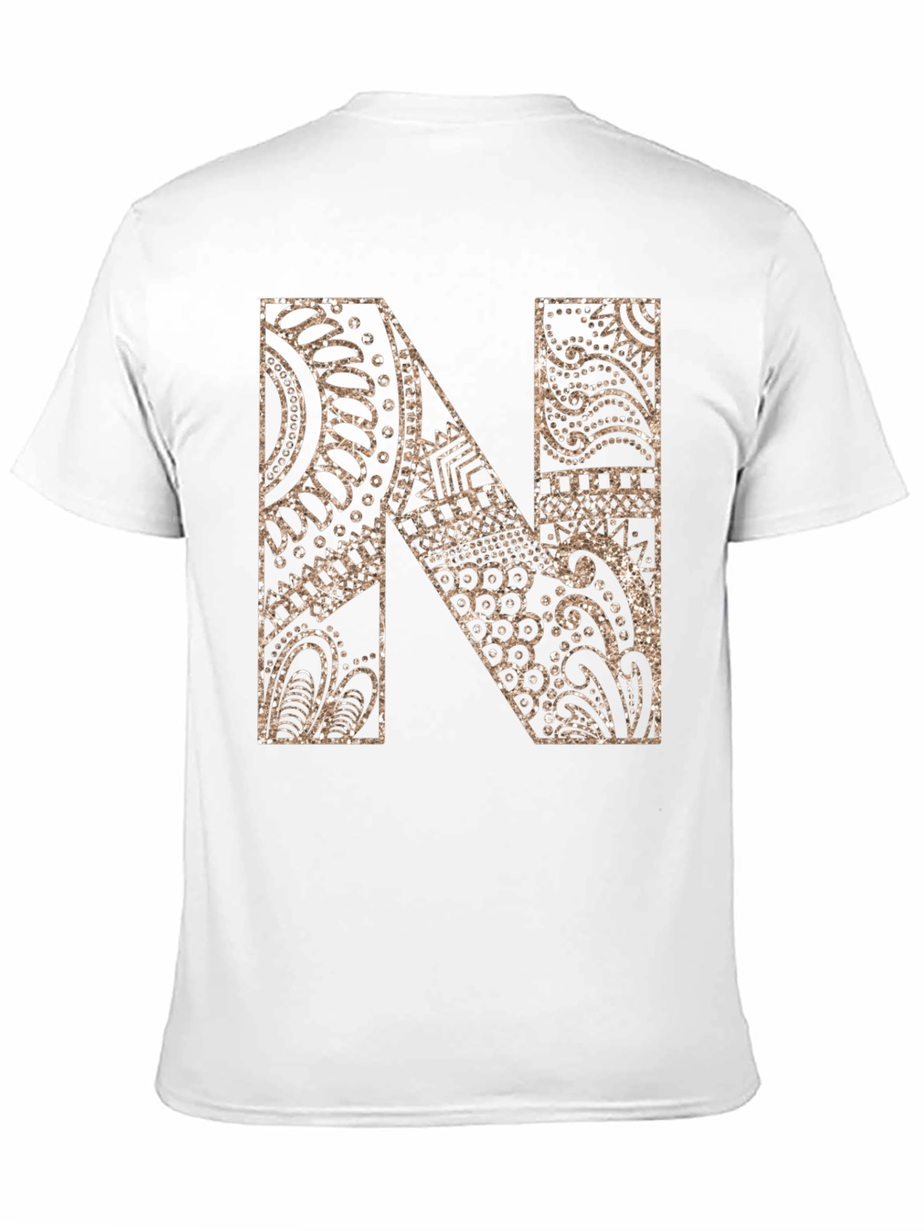 Letter N Graphic Tee - Black