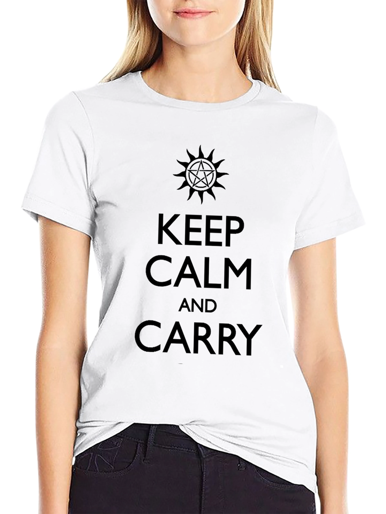 Keep Calm and Carry T-Shirt - Supernatural Inspired Design