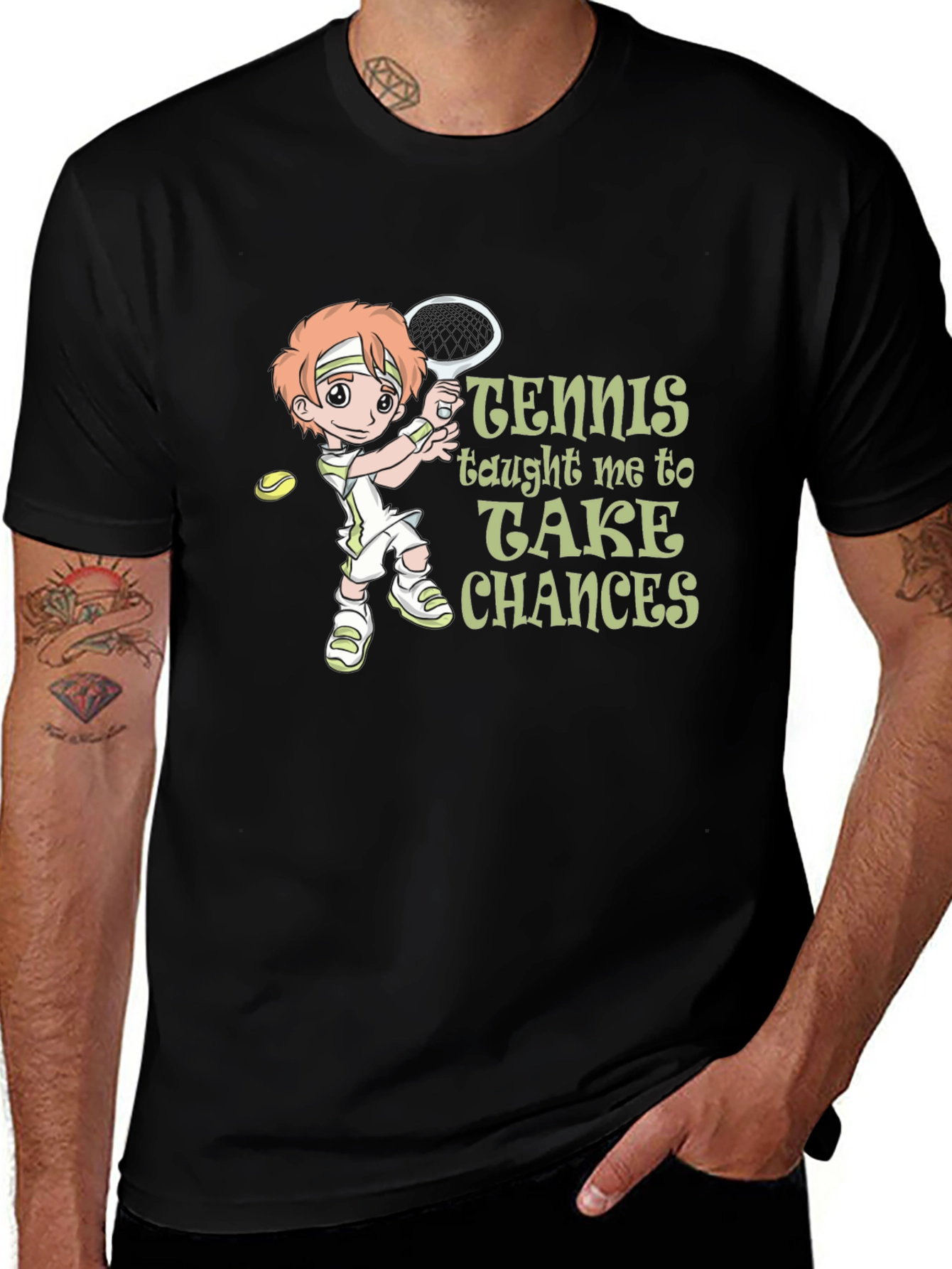 Tennis Graphic T-Shirt - Take Chances Tee