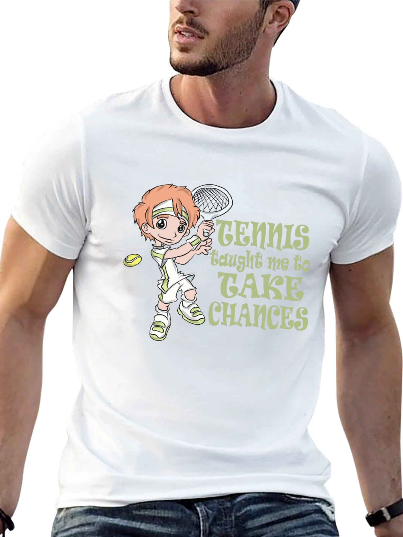 Tennis Graphic T-Shirt - Take Chances Tee