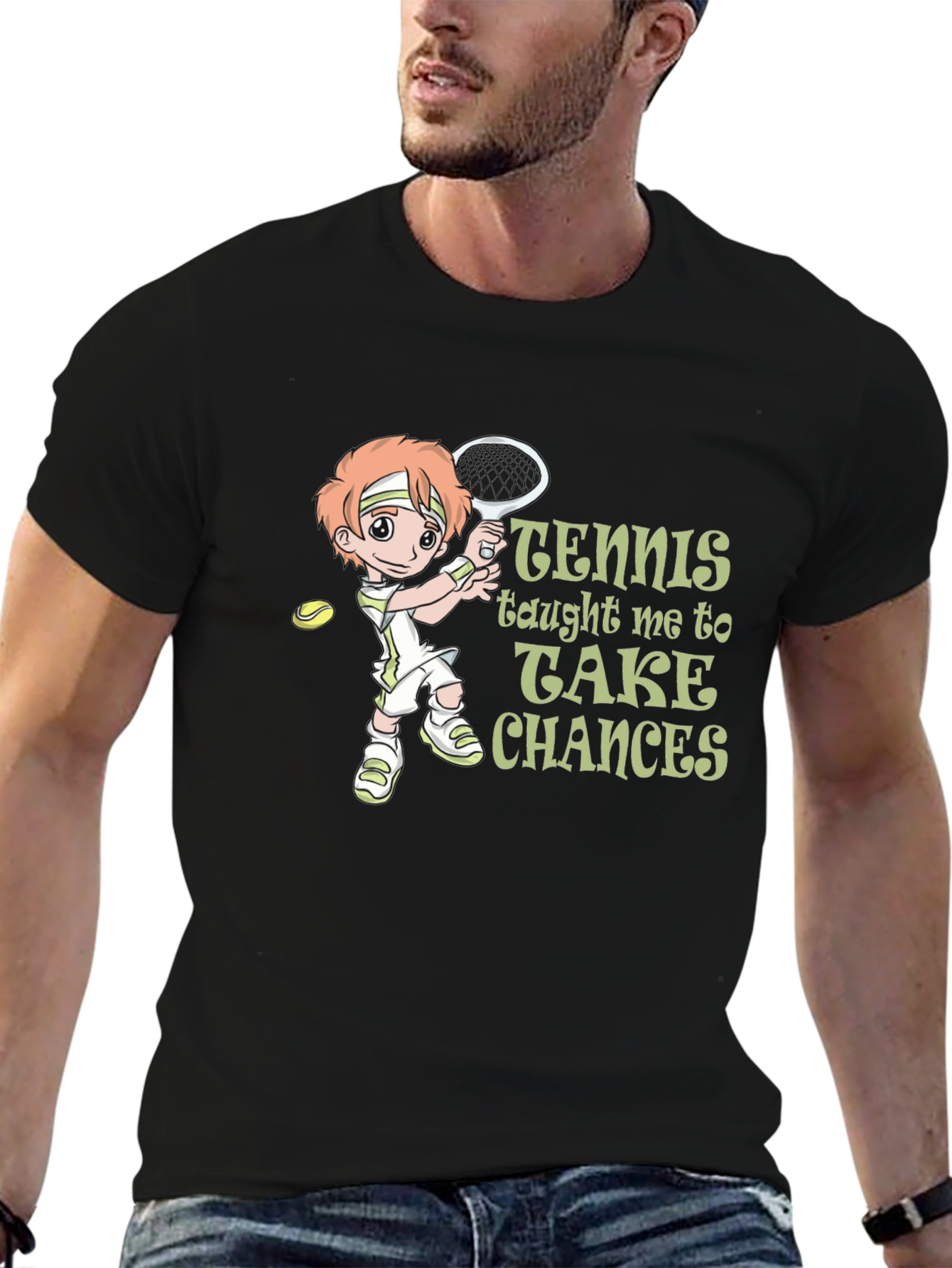 Tennis Graphic T-Shirt - Take Chances Tee