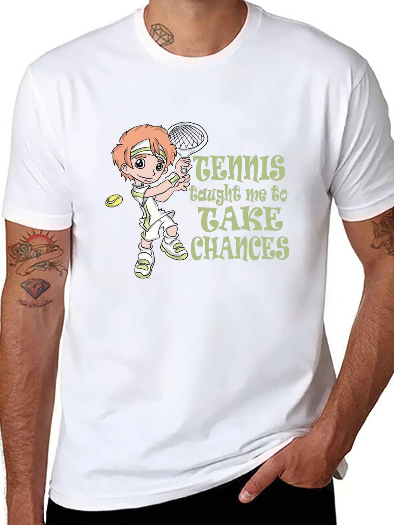 Tennis Graphic T-Shirt - Take Chances Tee