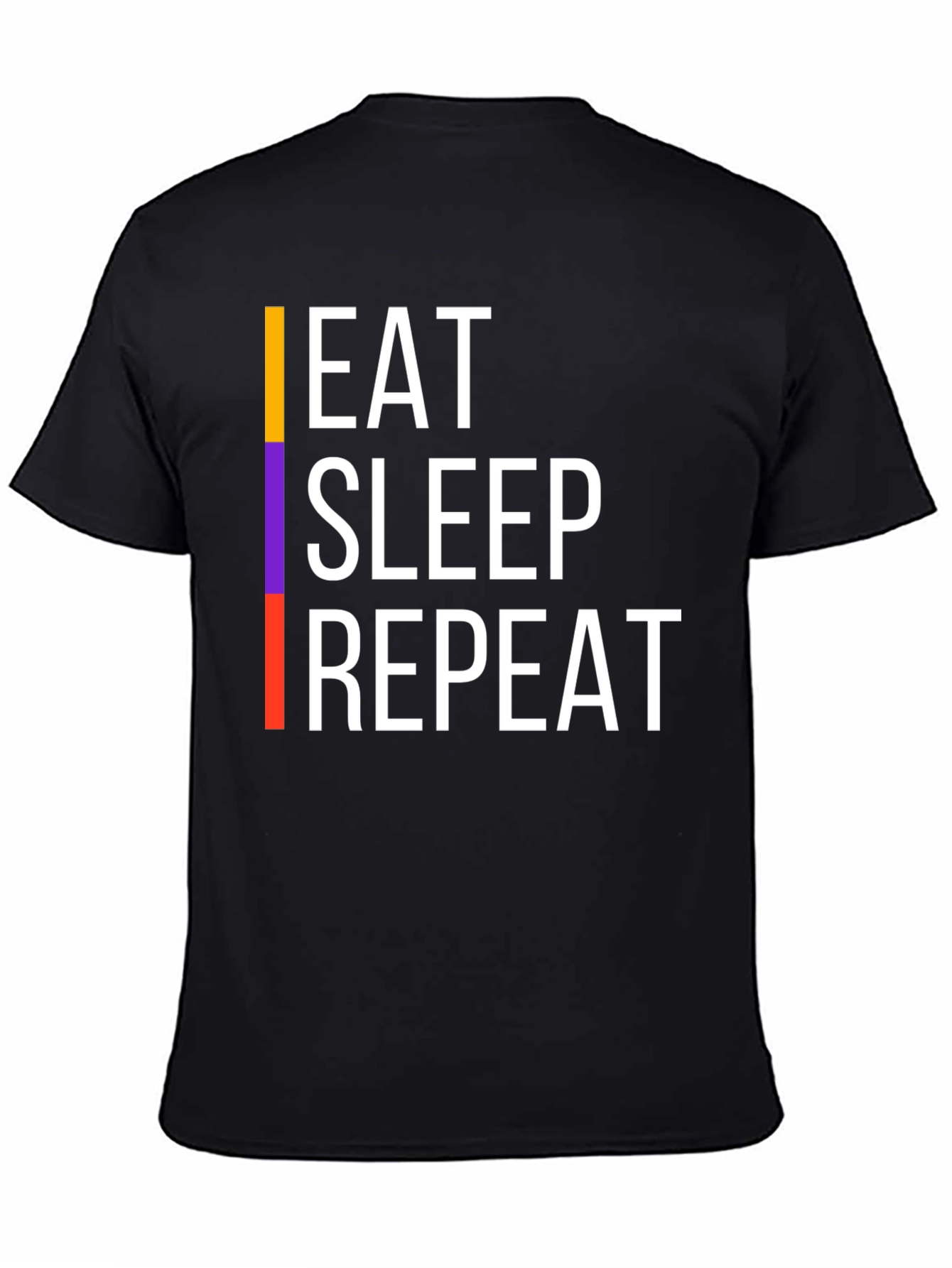 Eat Sleep Repeat Graphic Tee - Black