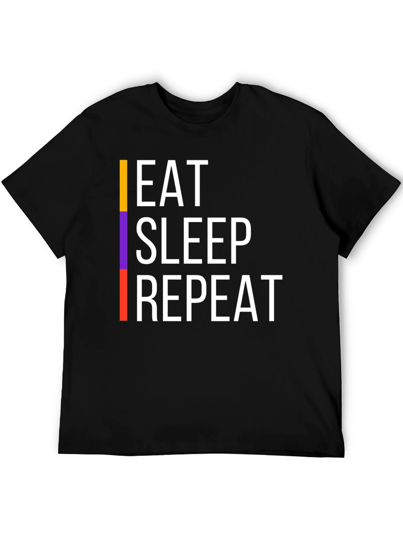 Eat Sleep Repeat Graphic Tee - Black