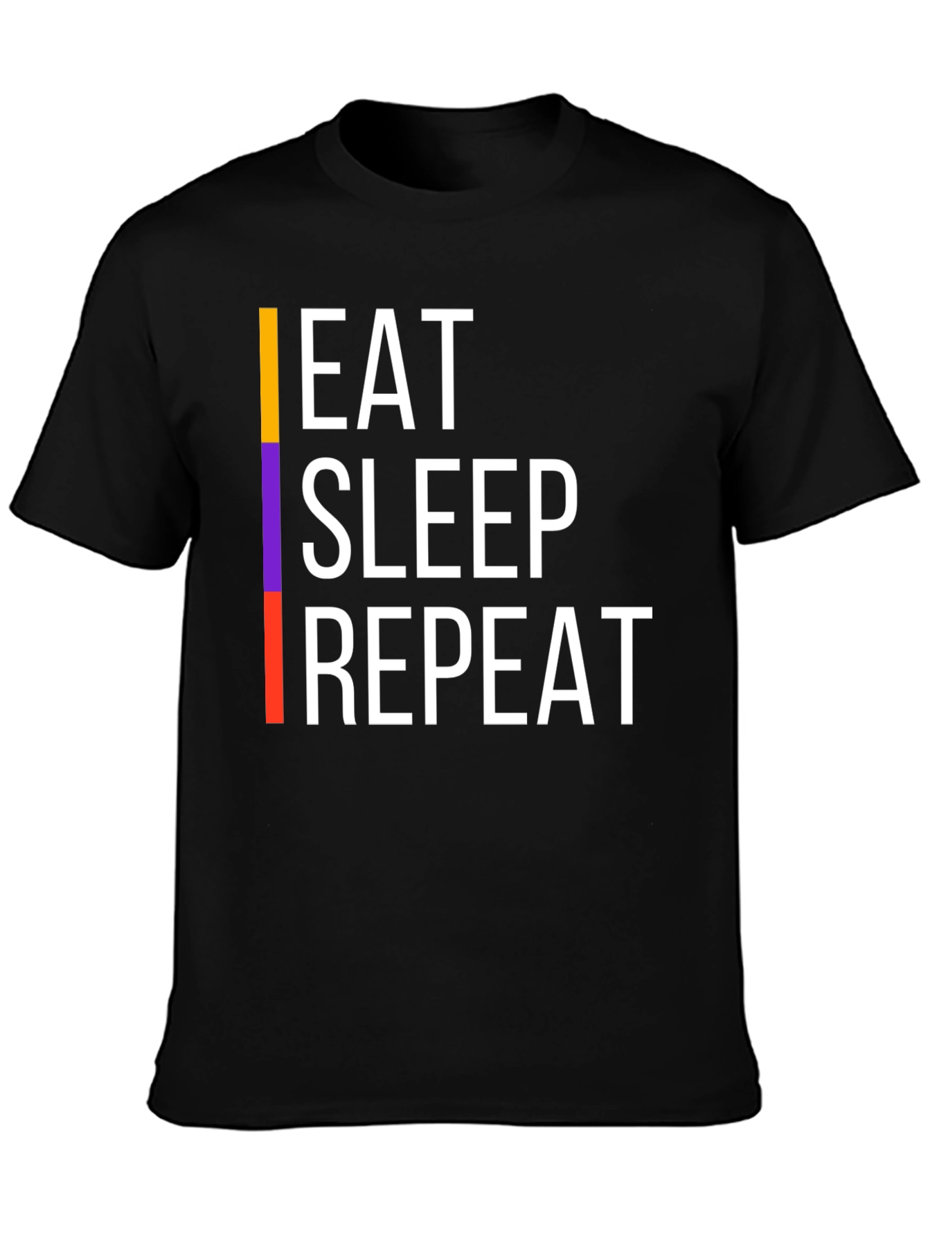 Eat Sleep Repeat Graphic Tee - Black