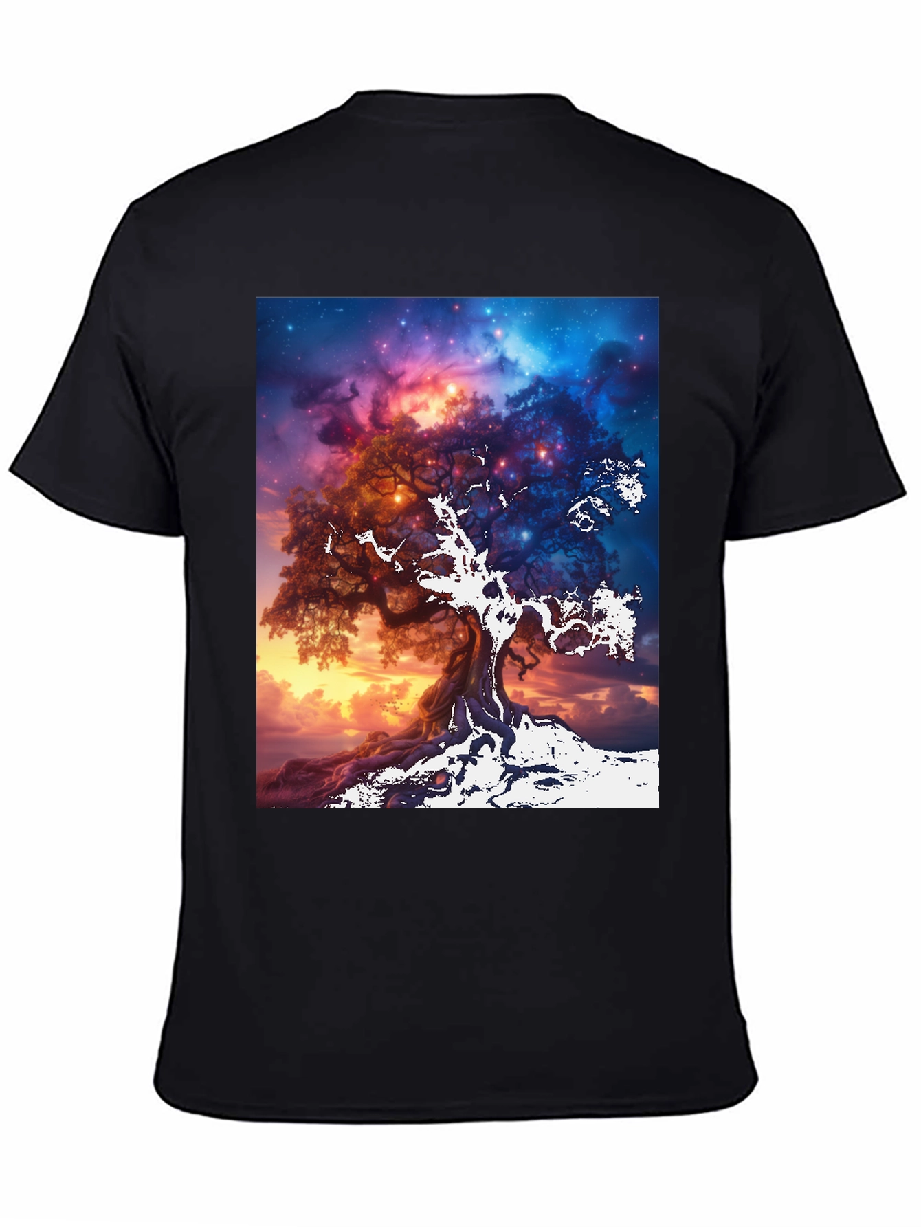 Mystic Tree Graphic Tee - Unisex Black T-Shirt