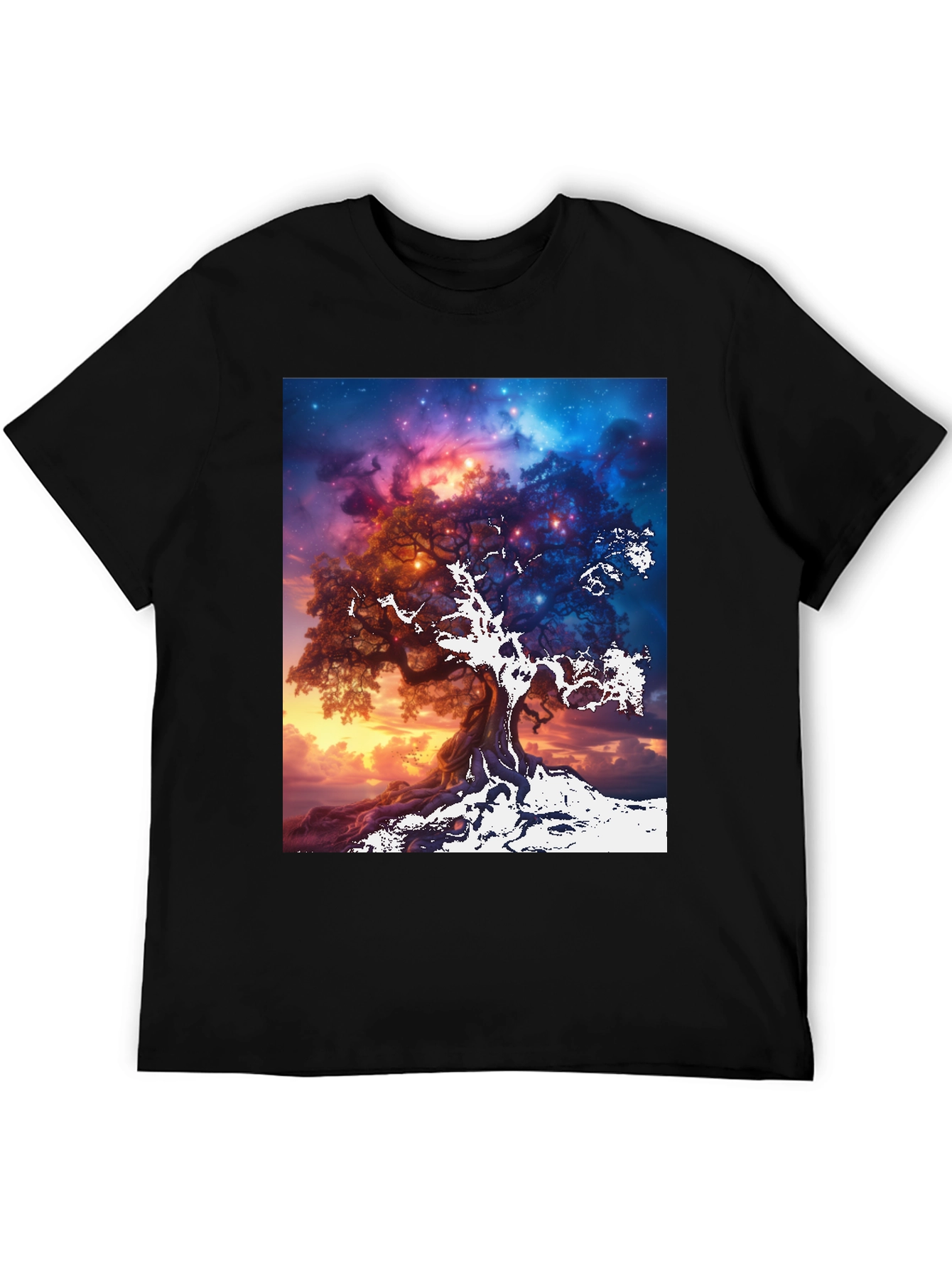 Mystic Tree Graphic Tee - Unisex Black T-Shirt