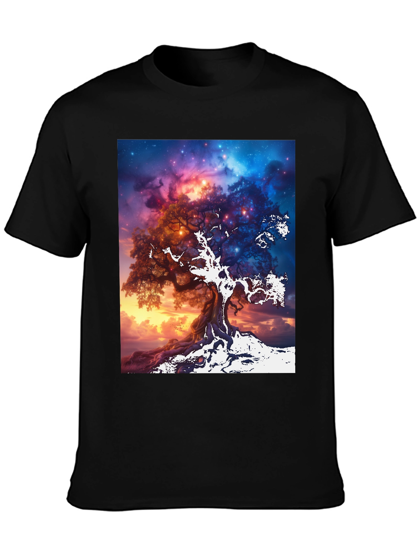 Mystic Tree Graphic Tee - Unisex Black T-Shirt