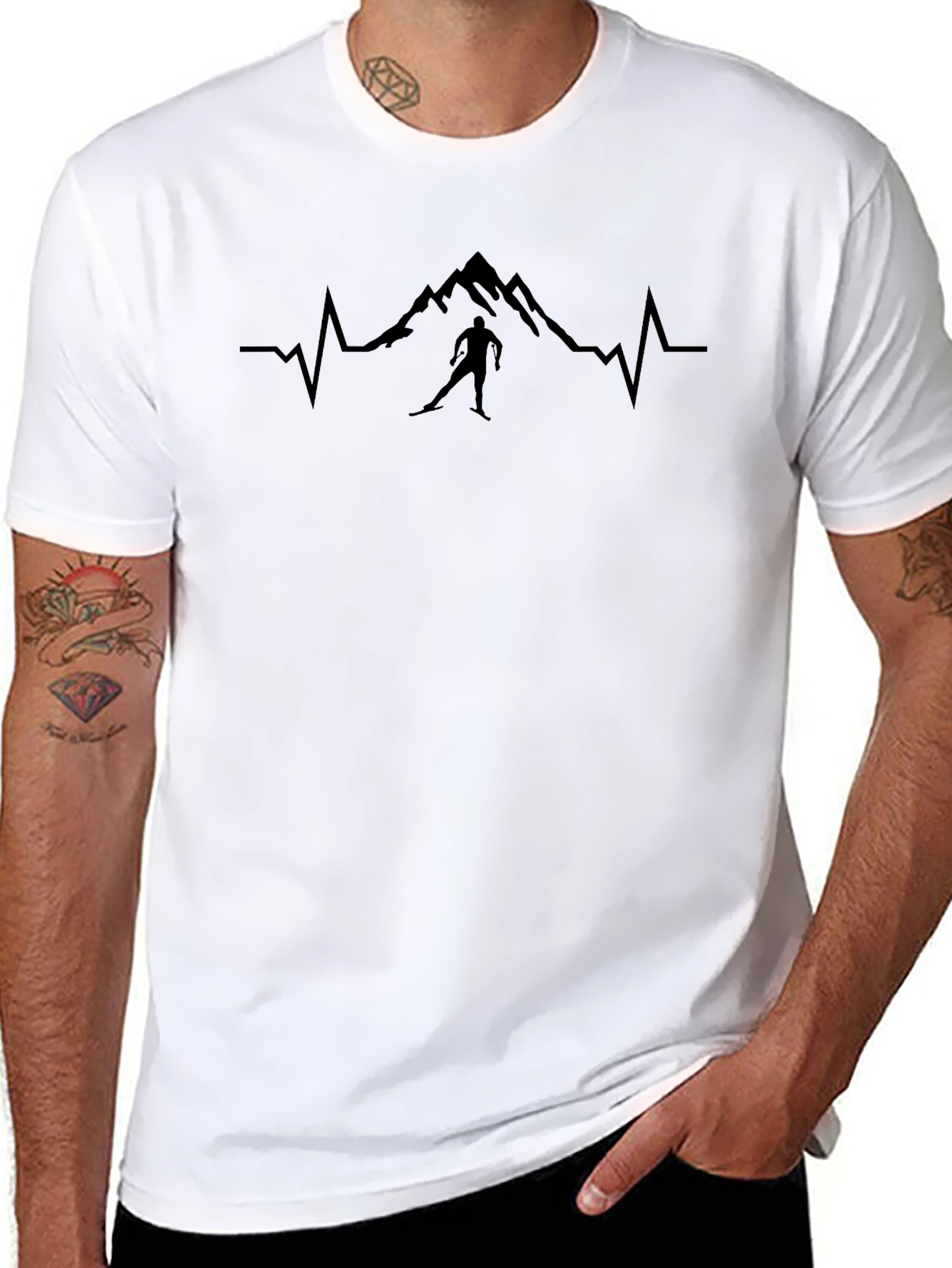 Mountain Ski Heartbeat T-Shirt