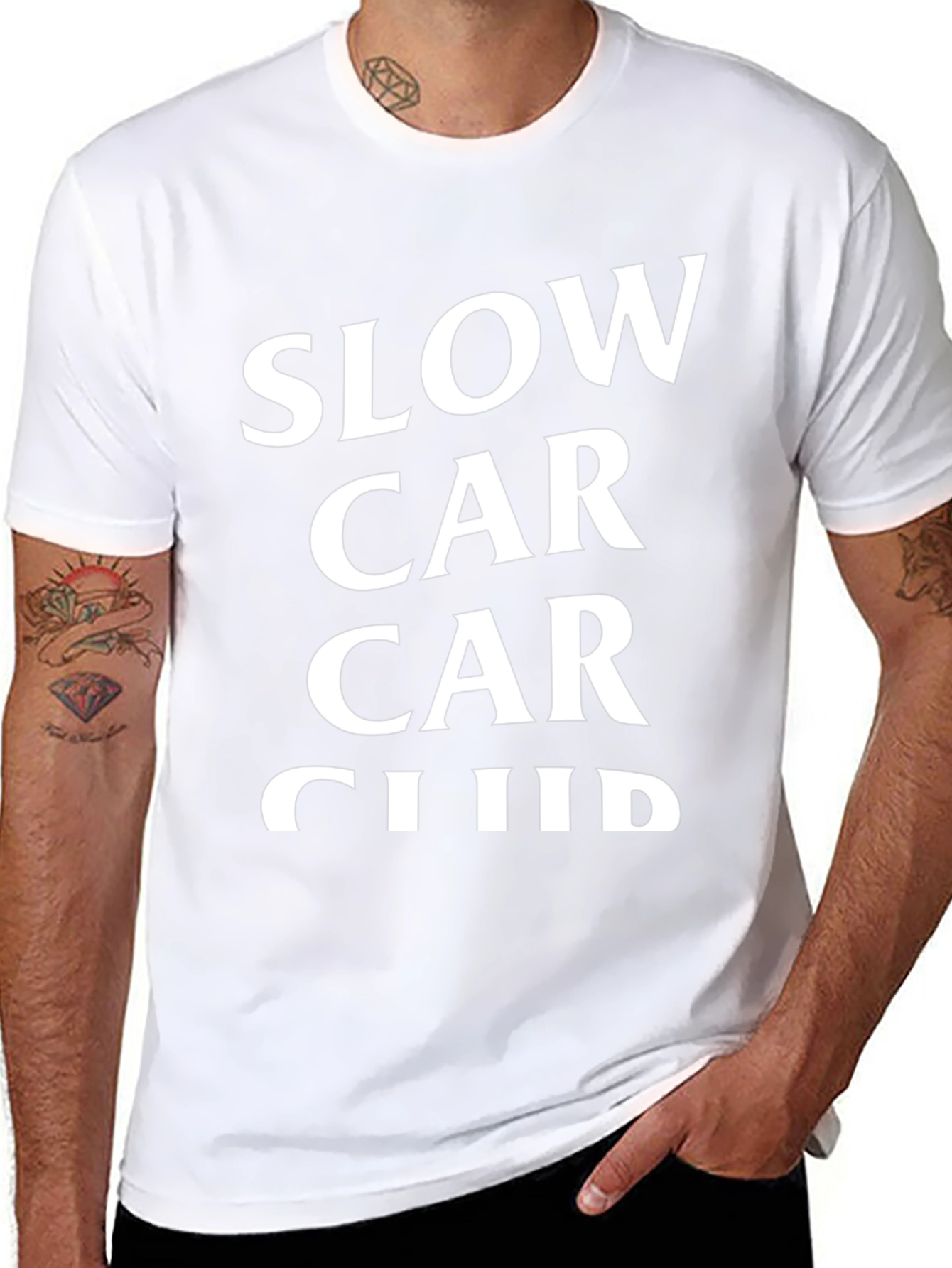 Slow Car Car Club Black Graphic Tee