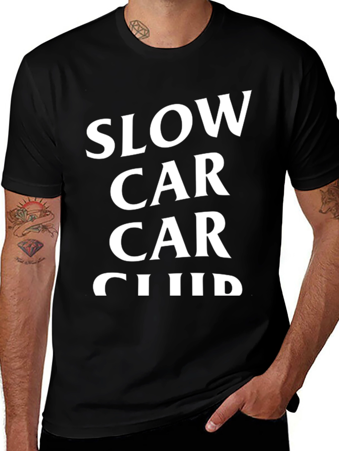 Slow Car Car Club Black Graphic Tee