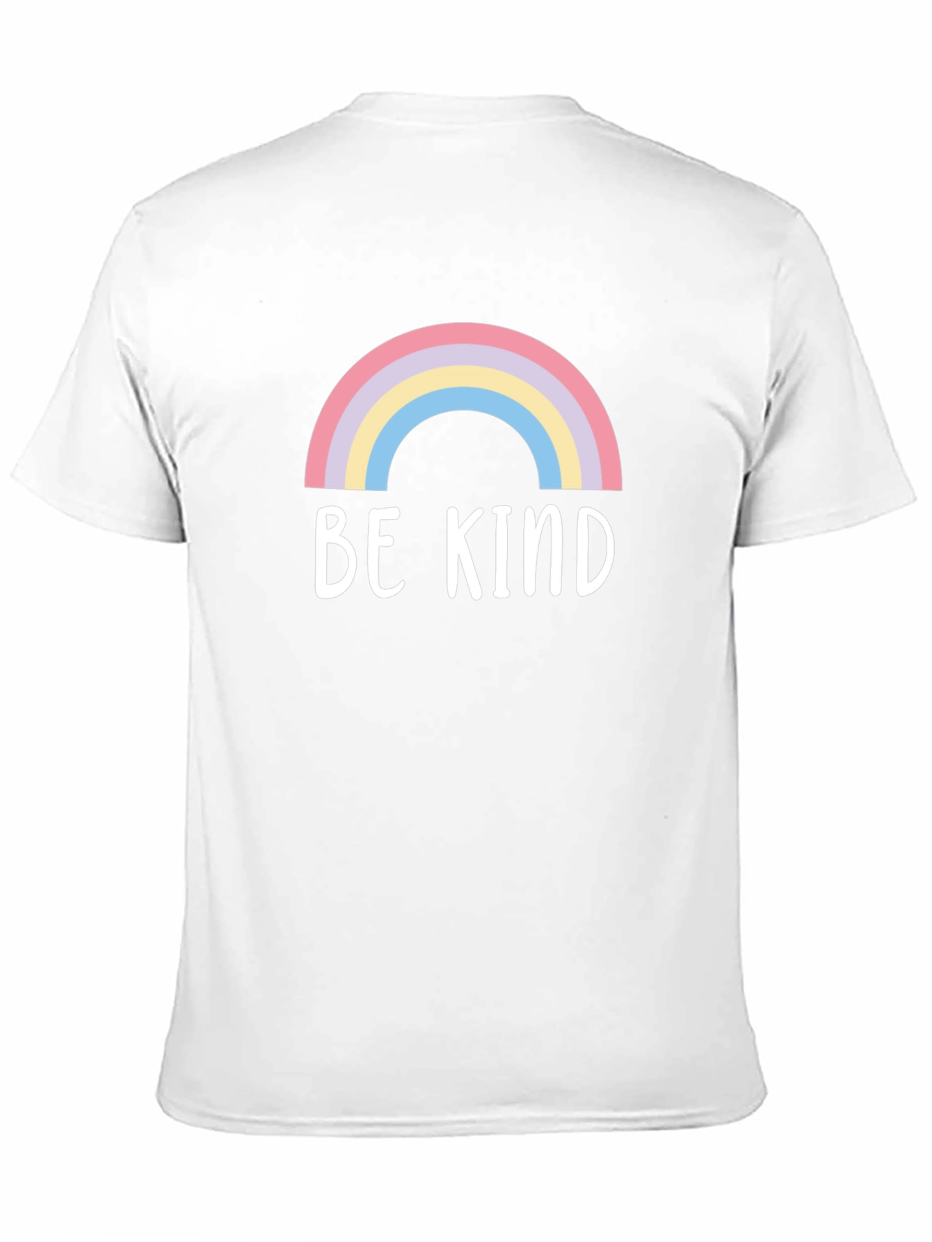 Be Kind Rainbow Graphic Tee - Black Cotton T-Shirt