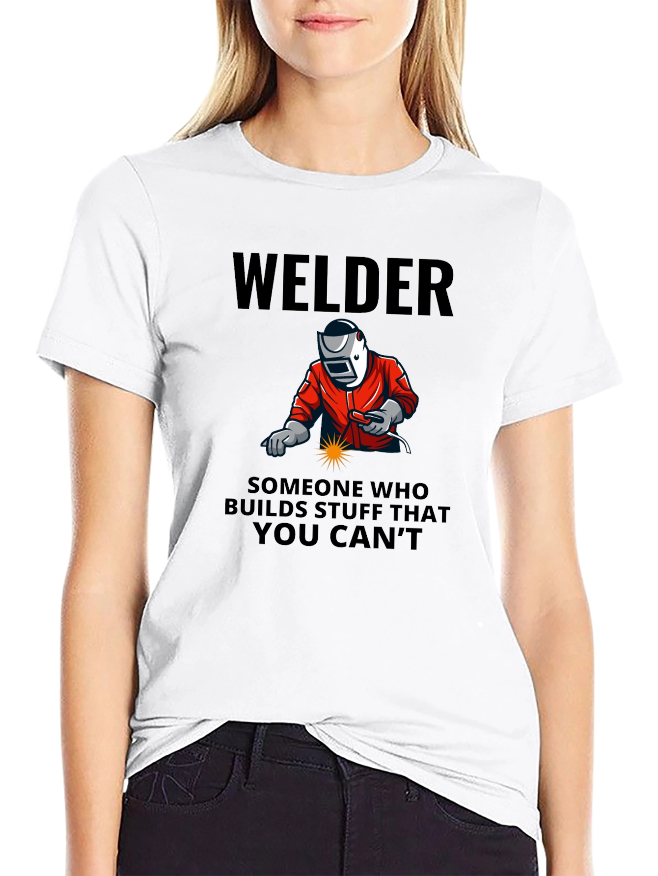 Welder Graphic Tee - Builds What You Cant
