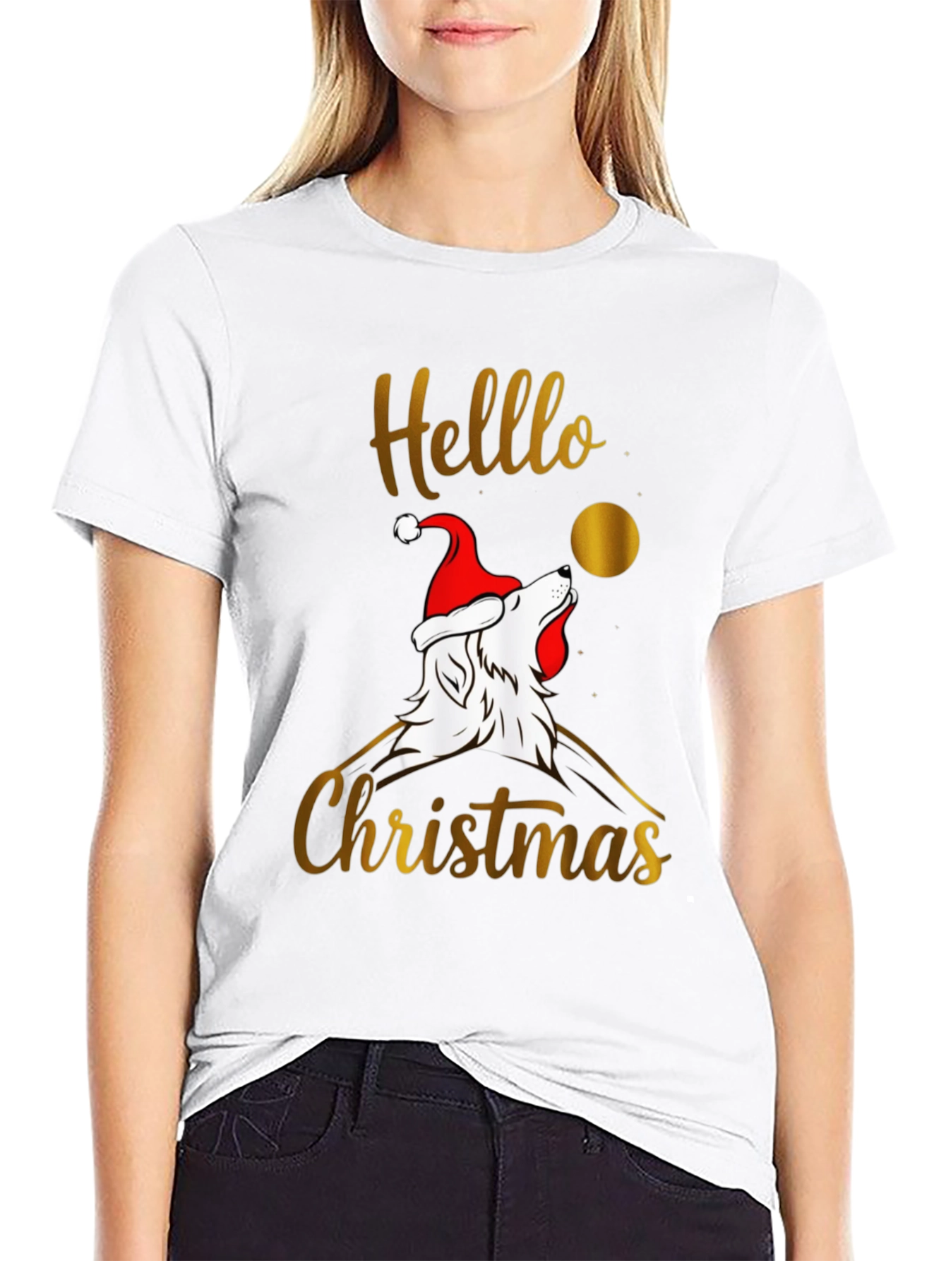 Hello Christmas Wolf T-Shirt