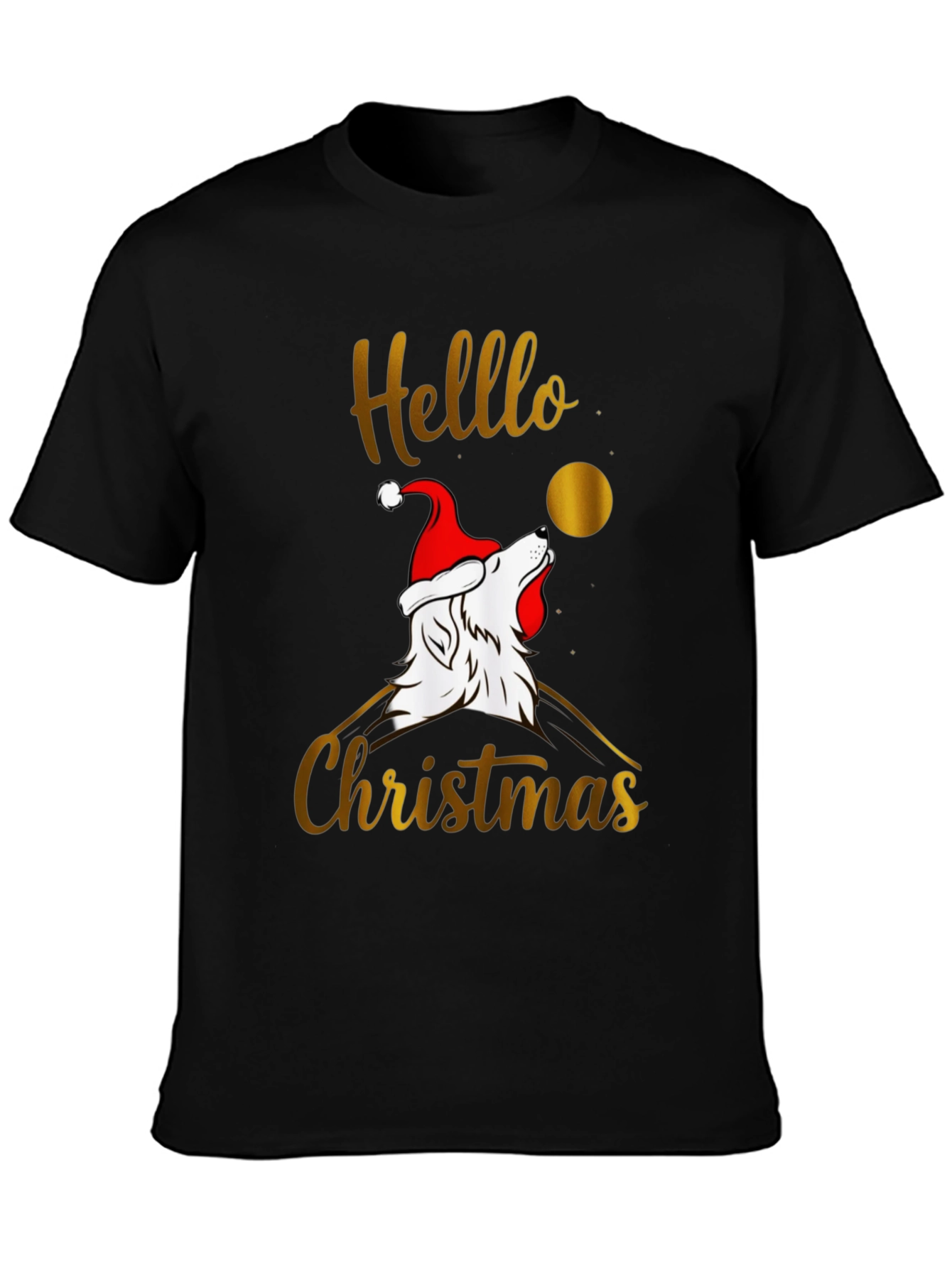 Hello Christmas Wolf T-Shirt