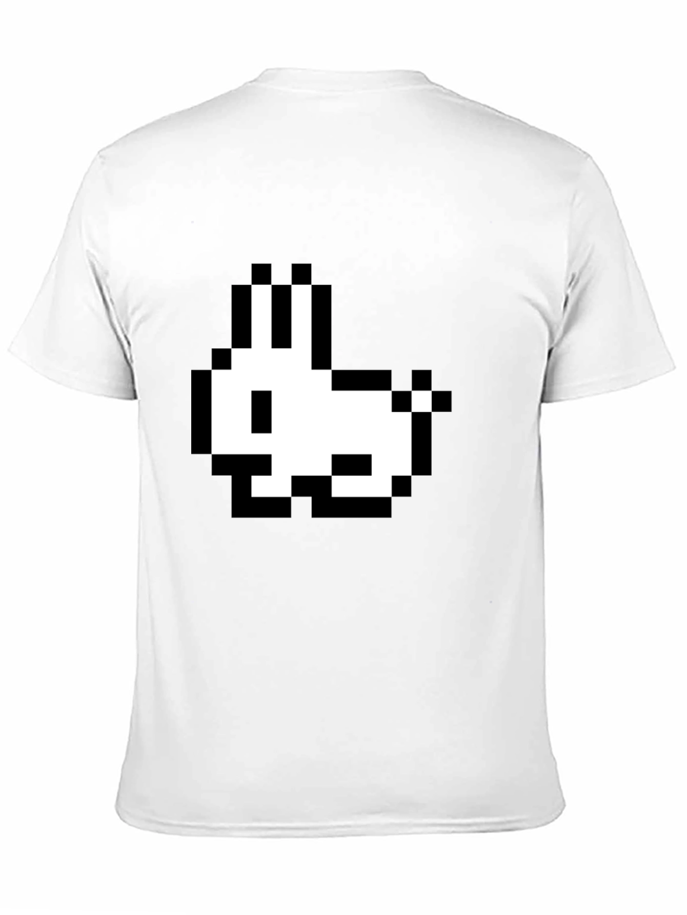 Pixel Rabbit Black T-Shirt - Retro Gaming Style