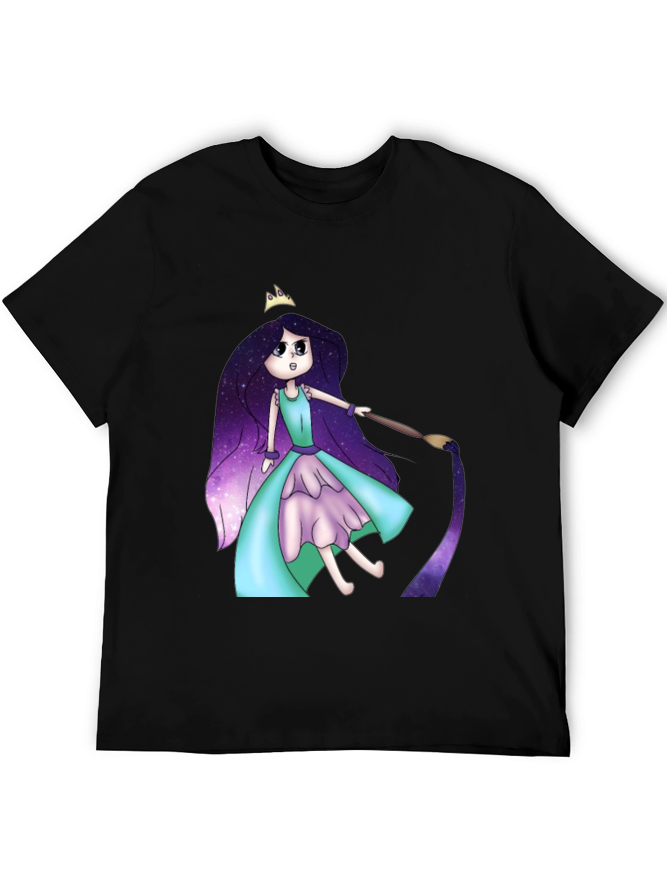 Galaxy Girl Painting T-Shirt - Cool Graphic Tee