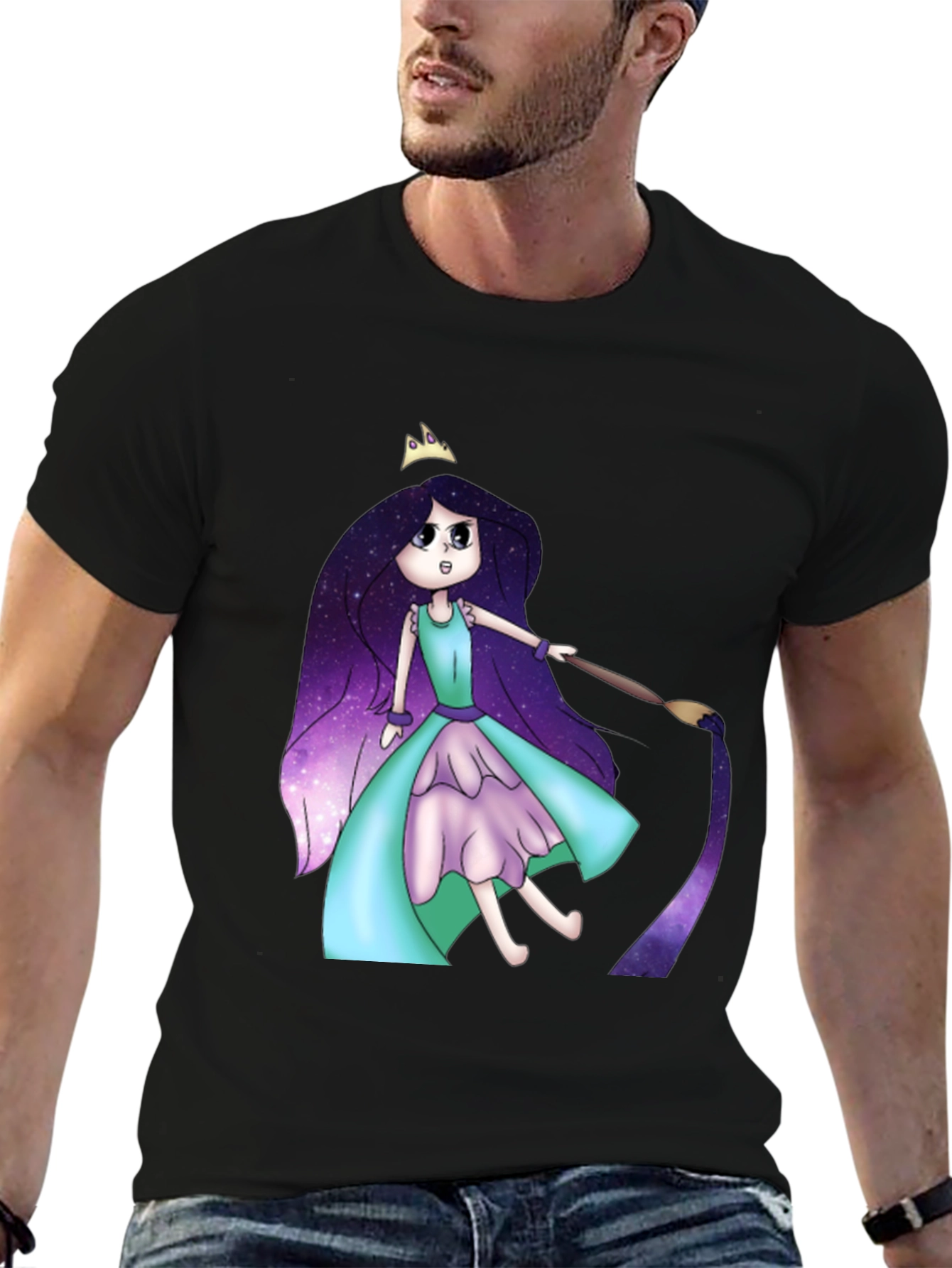 Galaxy Girl Painting T-Shirt - Cool Graphic Tee