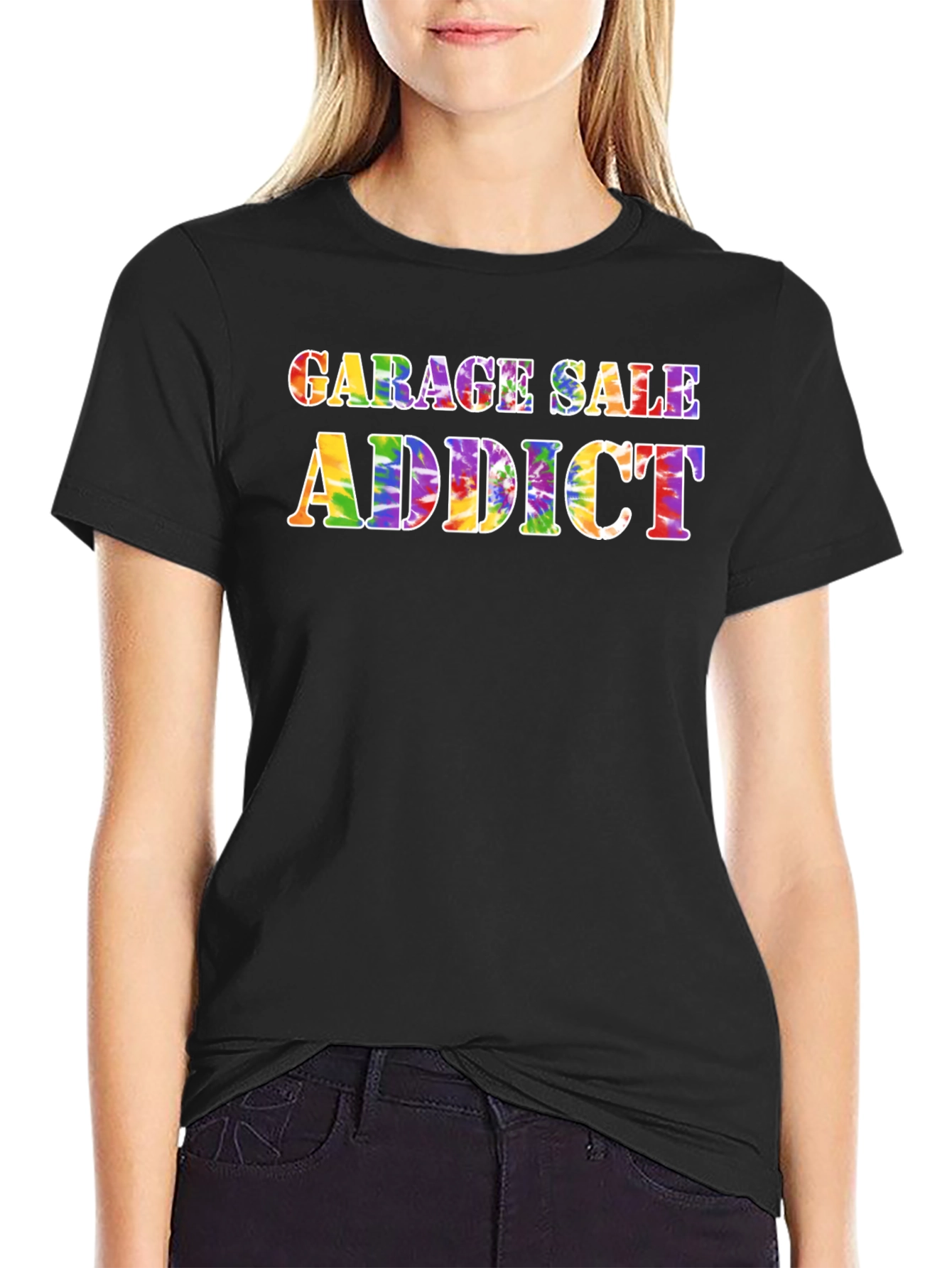 Garage Sale Addict Tie-Dye Graphic Tee