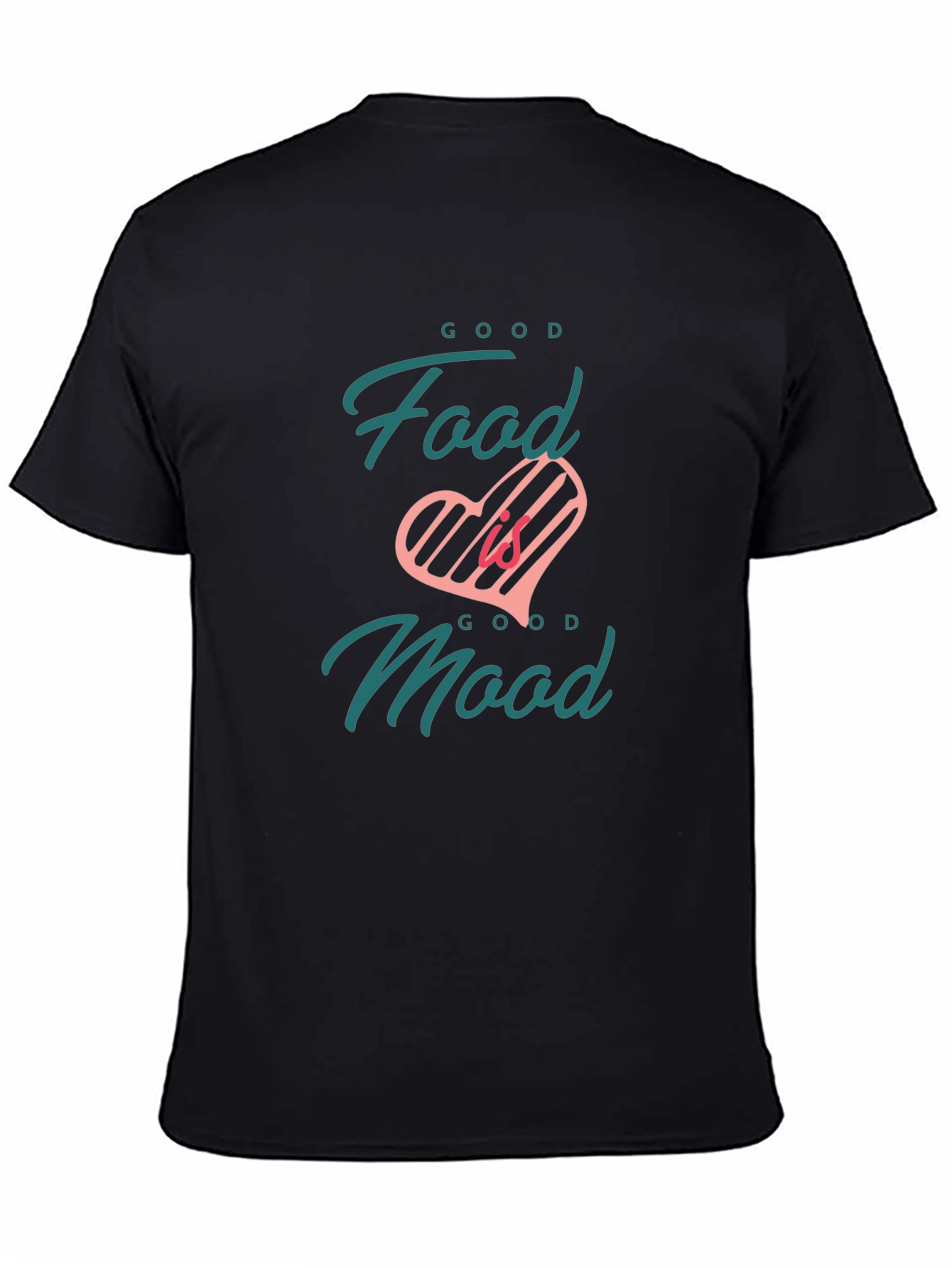 Good Food Good Mood Black Graphic Tee