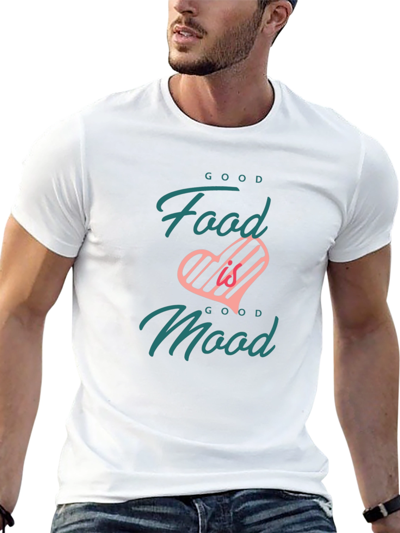 Good Food Good Mood Black Graphic Tee