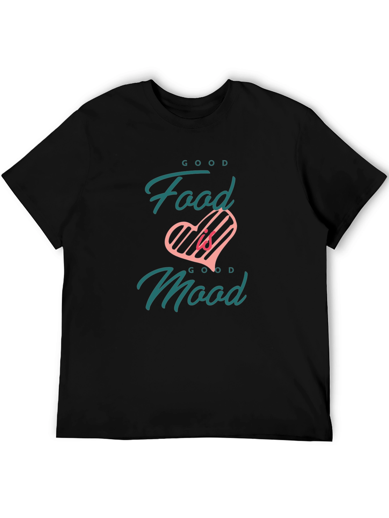 Good Food Good Mood Black Graphic Tee