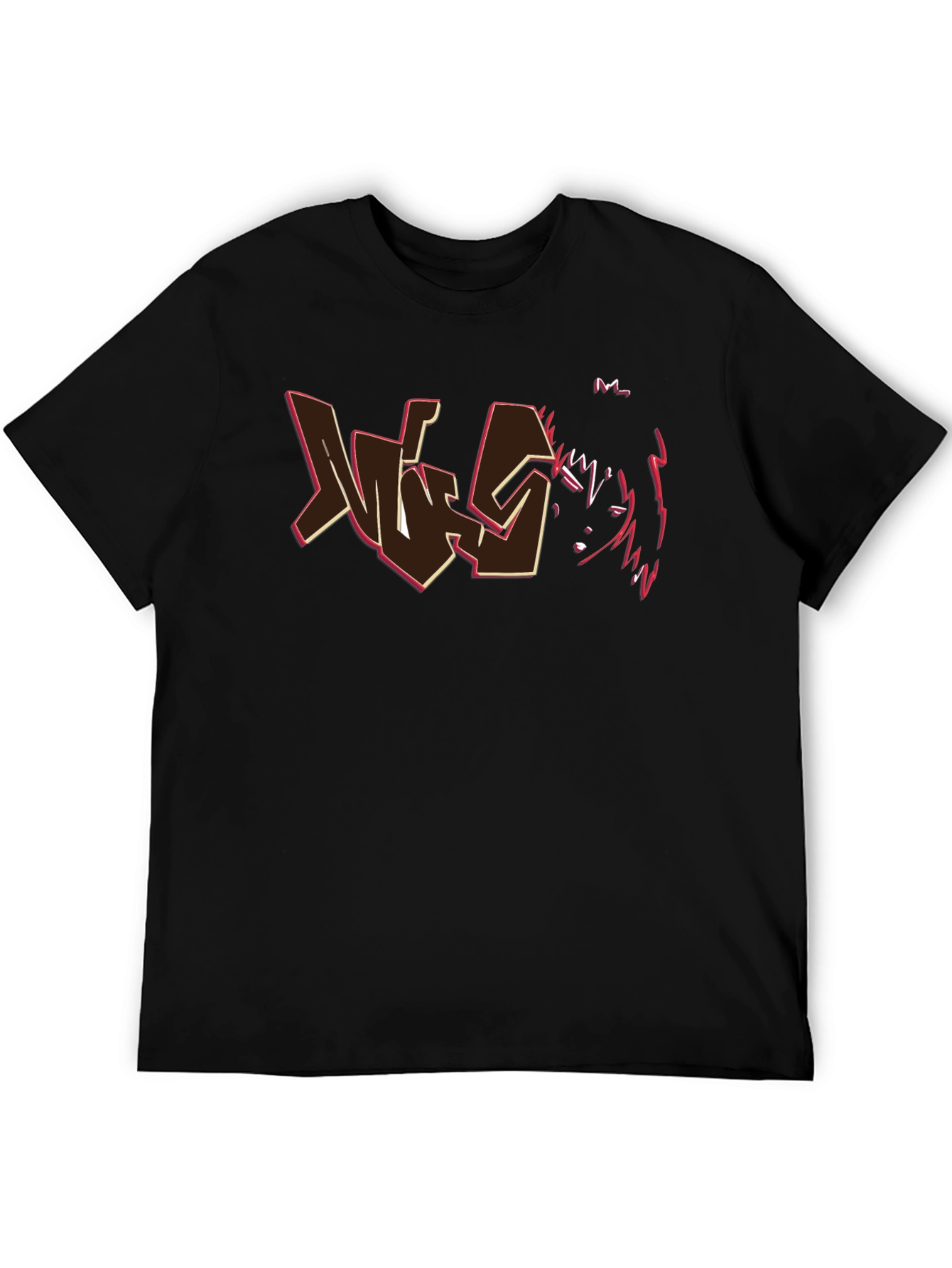 Edgy Graphic T-Shirt - Black Cotton Tee
