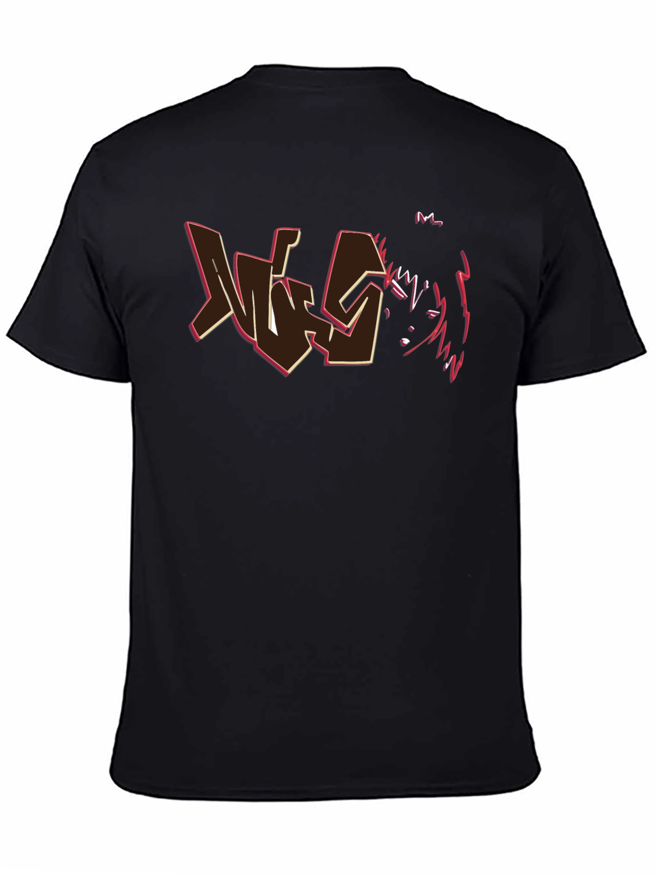 Edgy Graphic T-Shirt - Black Cotton Tee