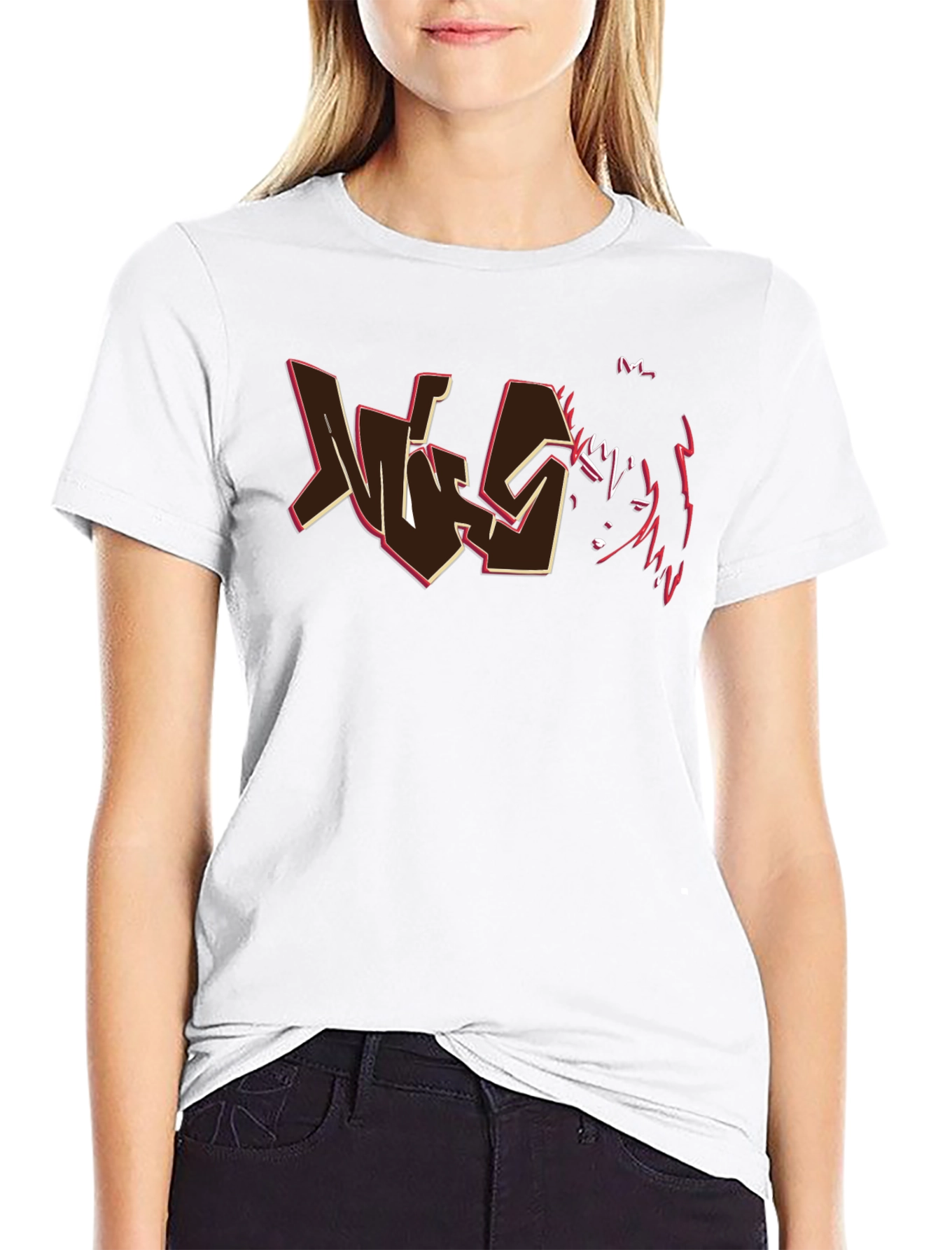 Edgy Graphic T-Shirt - Black Cotton Tee