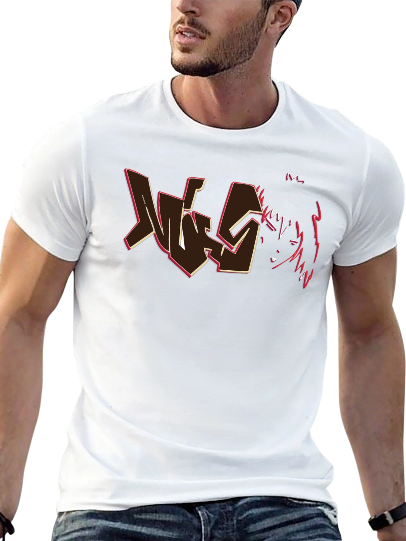 Edgy Graphic T-Shirt - Black Cotton Tee